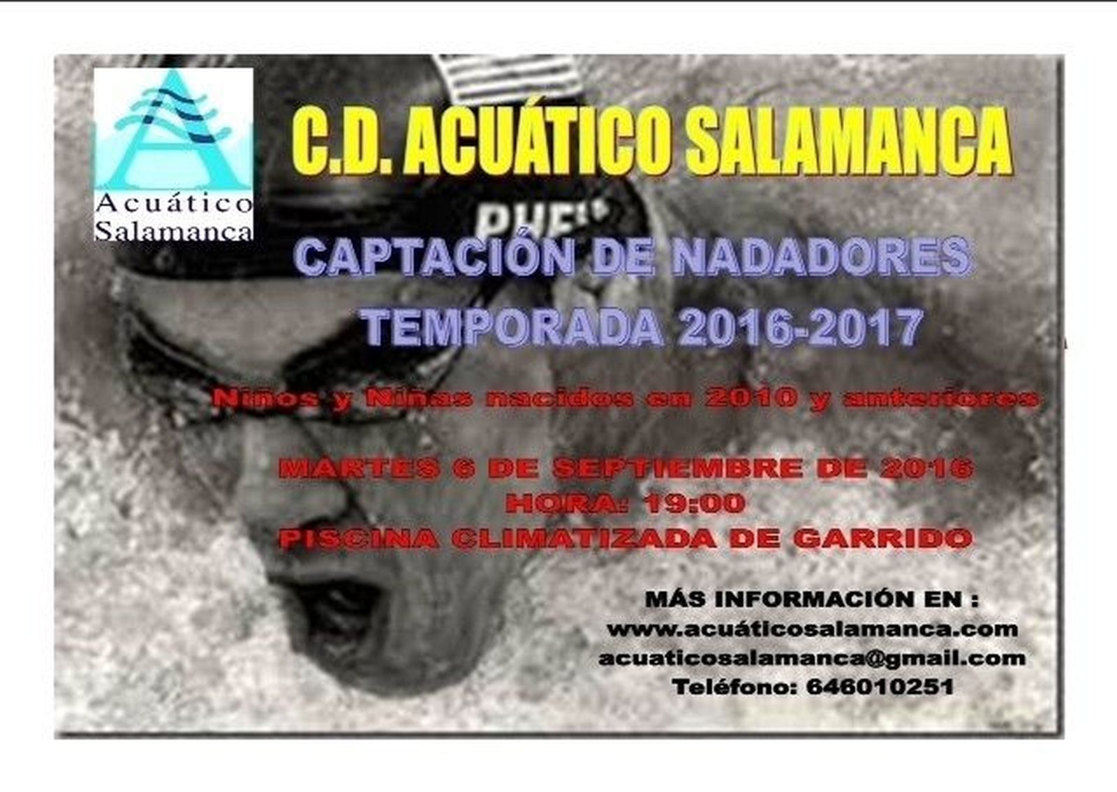 El Acuático Salamanca busca nuevos nadadores