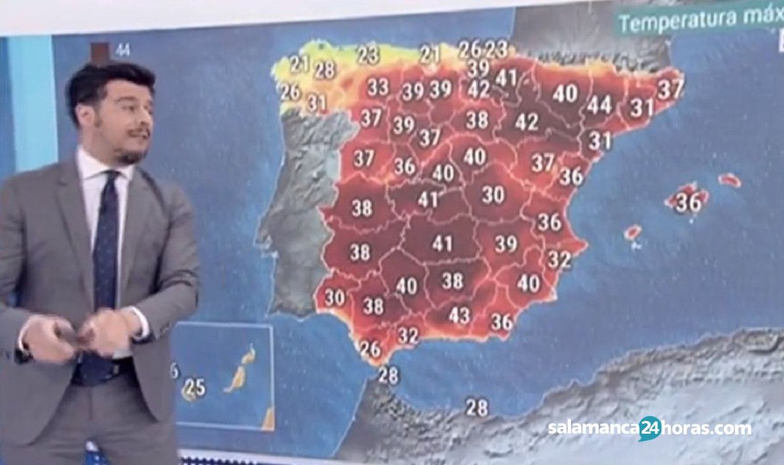 Telediario temperatura máxima Salamanca 29 junio 2019 2