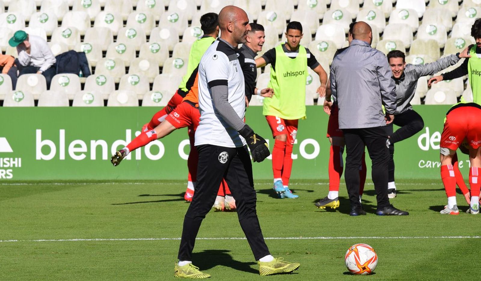 José Ignacio en el calentamiento en El Sardinero