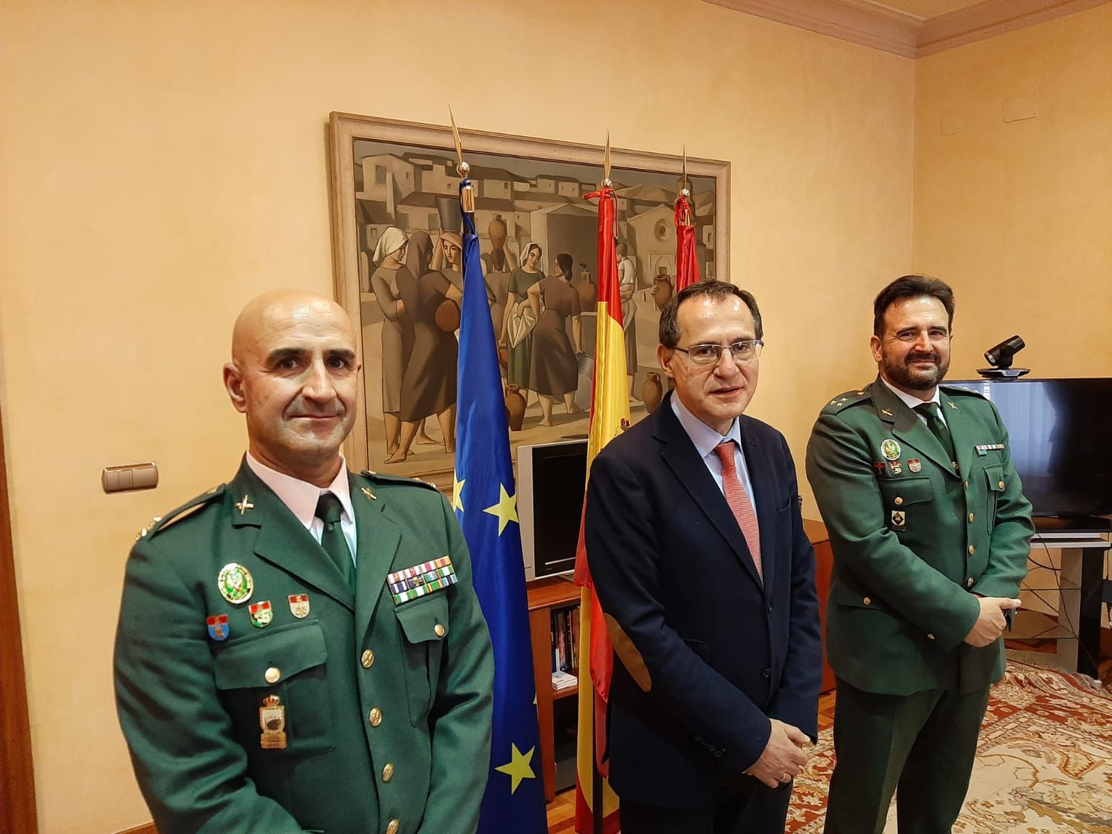 Isaac Toro y César Gustavo Quijada junto a Ángel Blanco