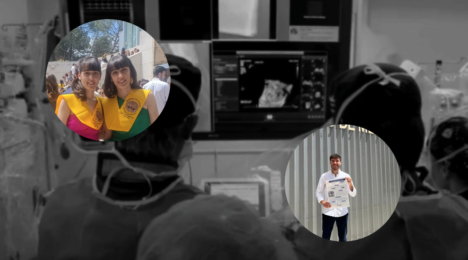 Servicio de cardiología junto a los tres MIR que han elegido Salamanca