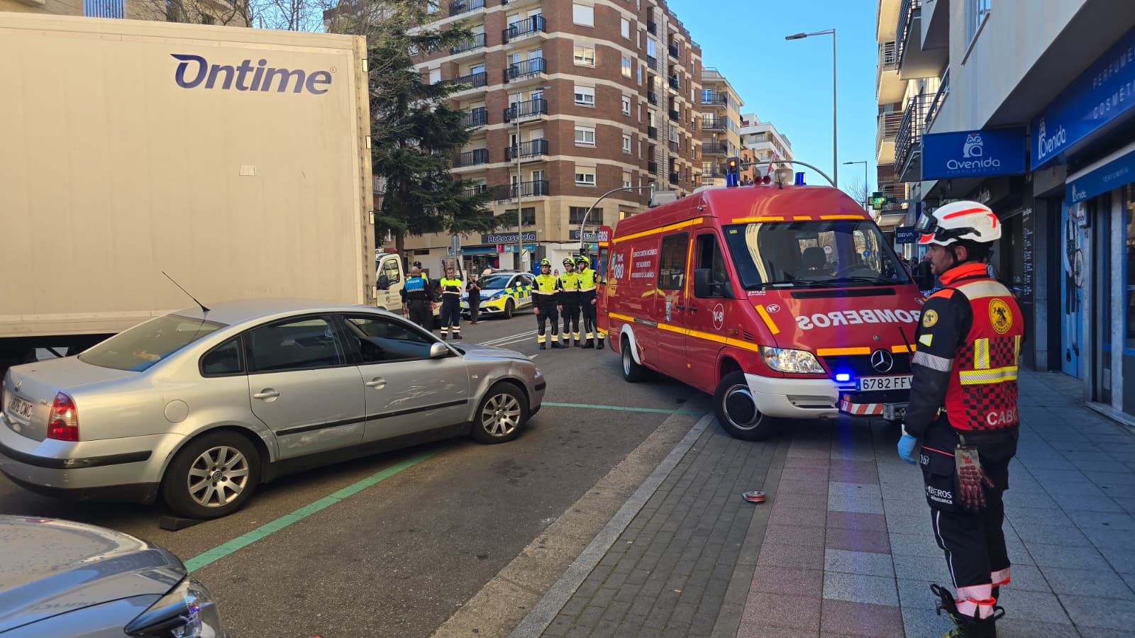 Accidente en la avenida de Villamayor
