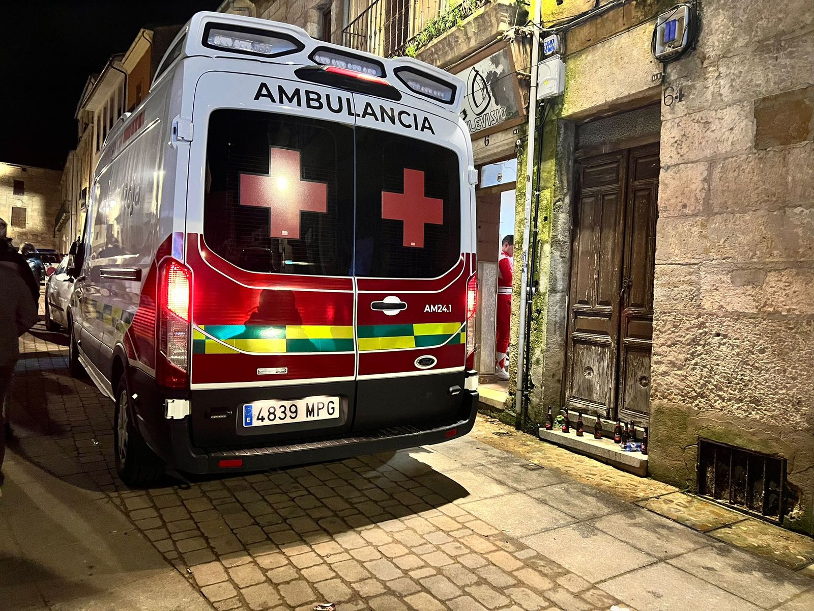 Ambulancia en el Carnaval del Toro de Ciudad Rodrigo. Foto de archivo.