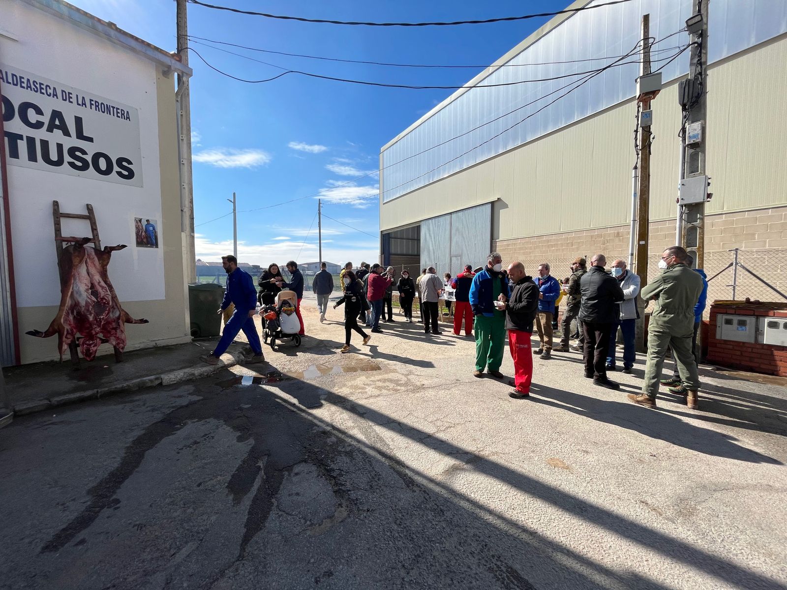 Decenas de personas participan en la VII Jornada de matanza típica de Aldeaseca de la Frontera