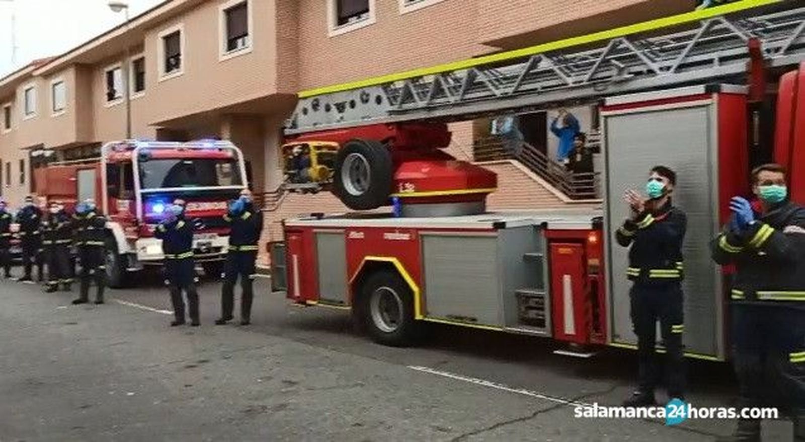 Bomberos Diputación homenaje compañeros 30 3 2020