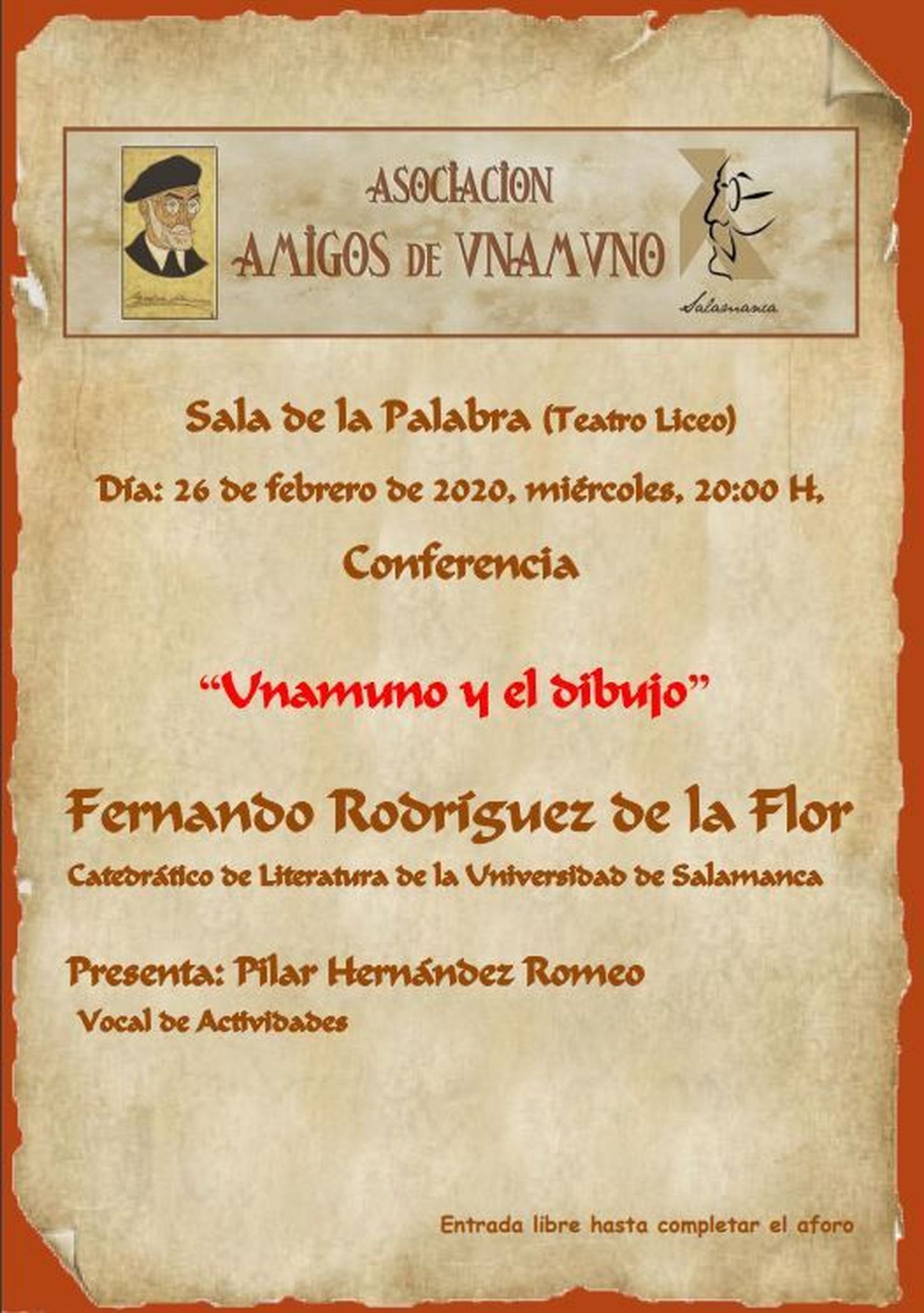 Cartel Unamuno y el dibujo