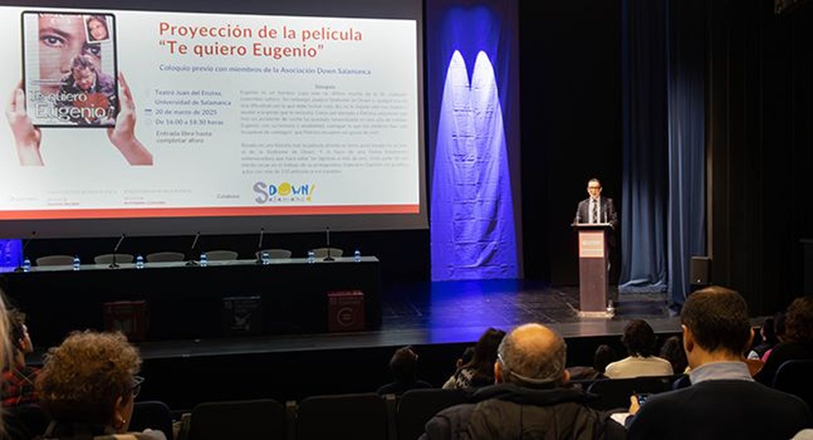 Proyección película 'Te quiero Eugenio'. Foto USAL