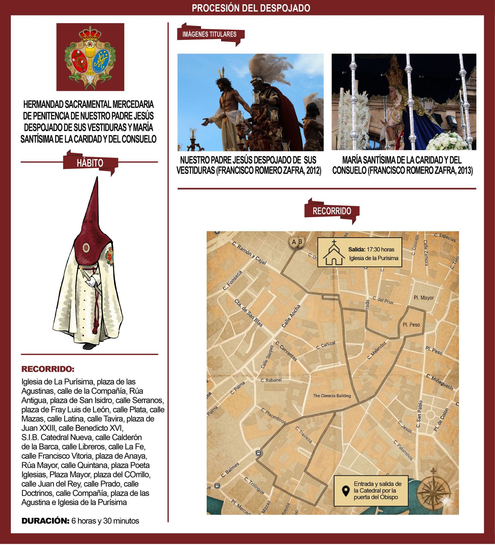 Infografía de la procesión de Nuestro Padre Jesús Despojado de sus vestiduras