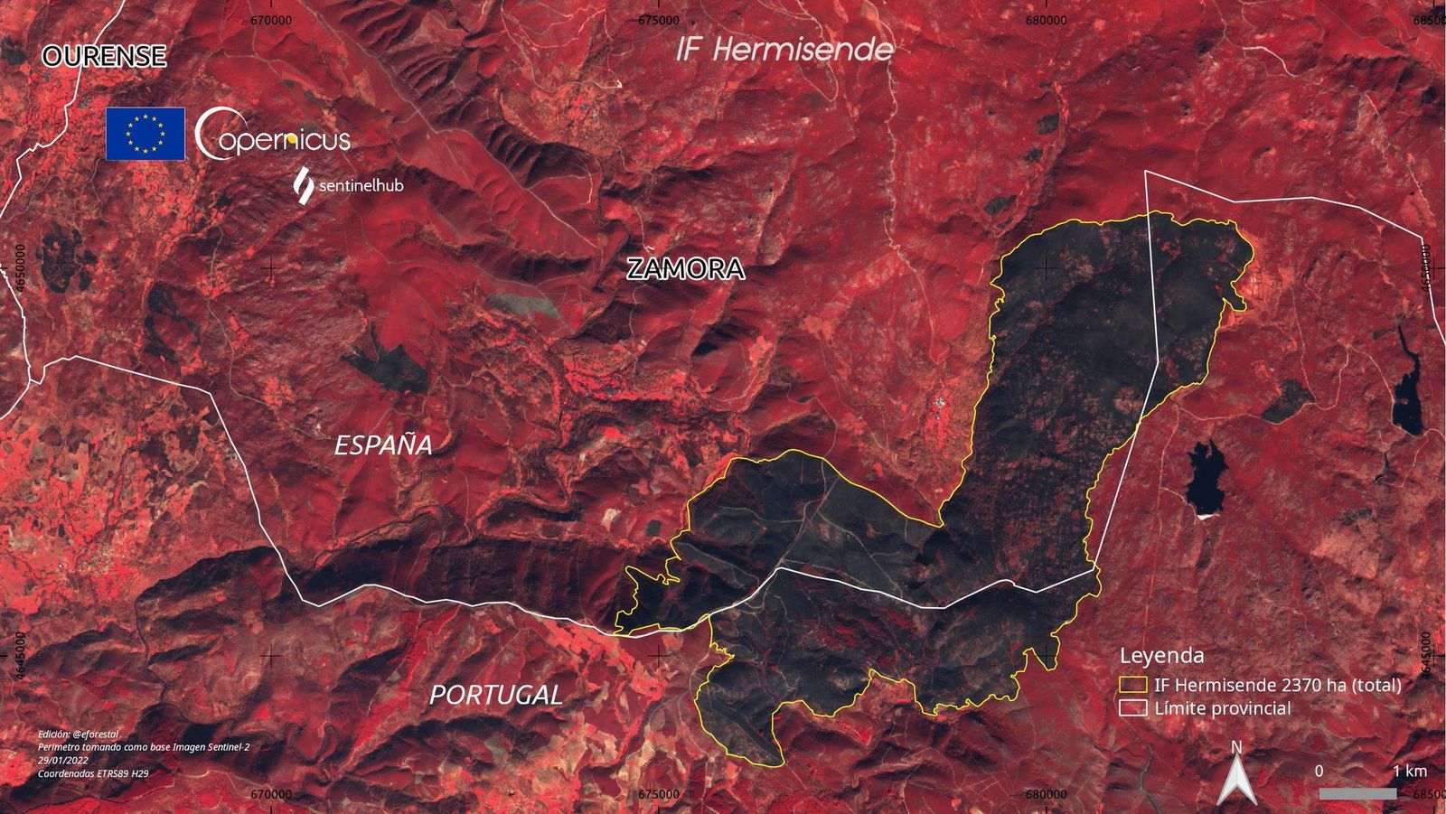 Imagen del terreno afectado