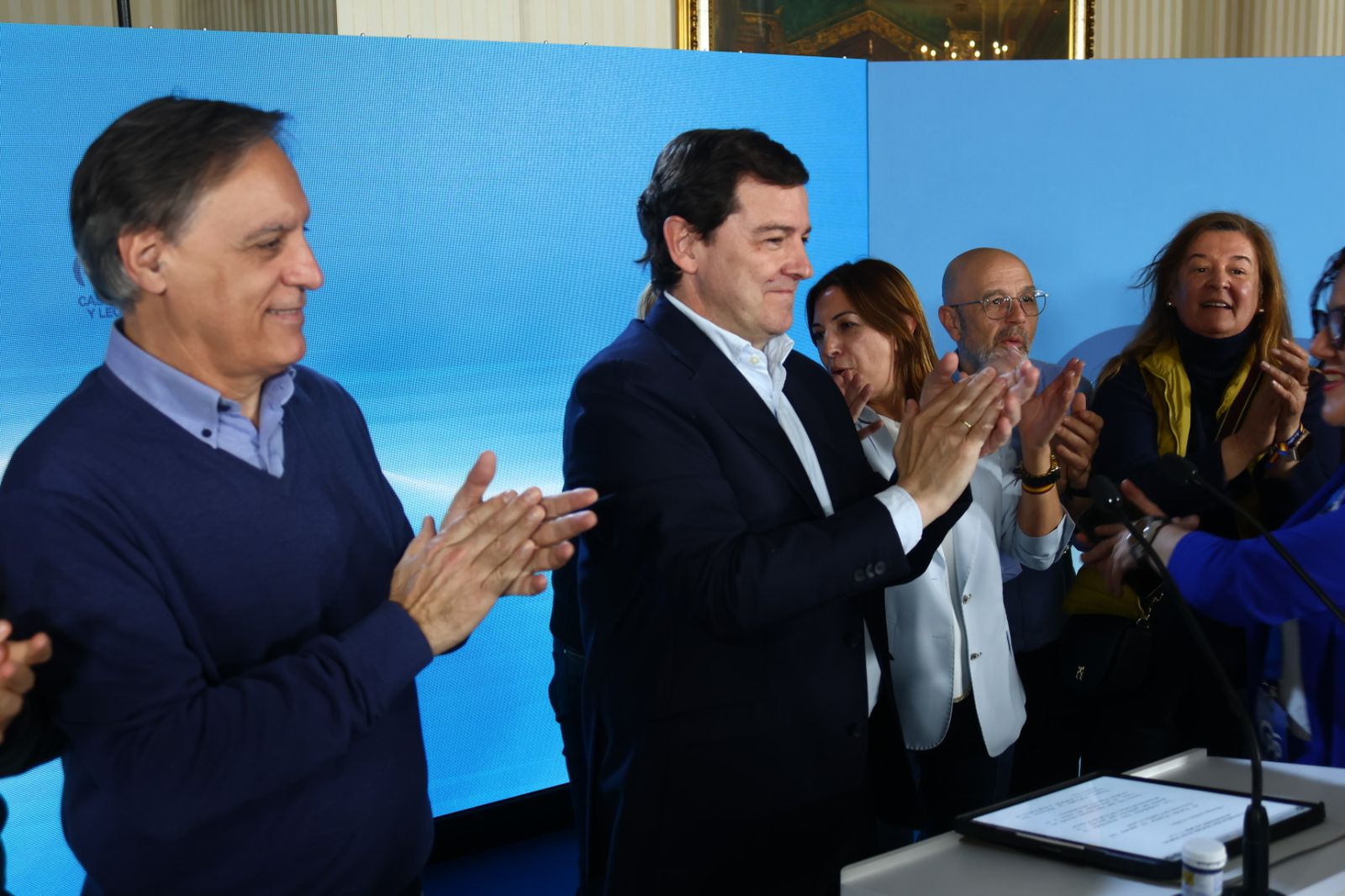 Mañueco celebra su triunfo en Salamanca en las Elecciones a las Cortes de Castilla y León 2026