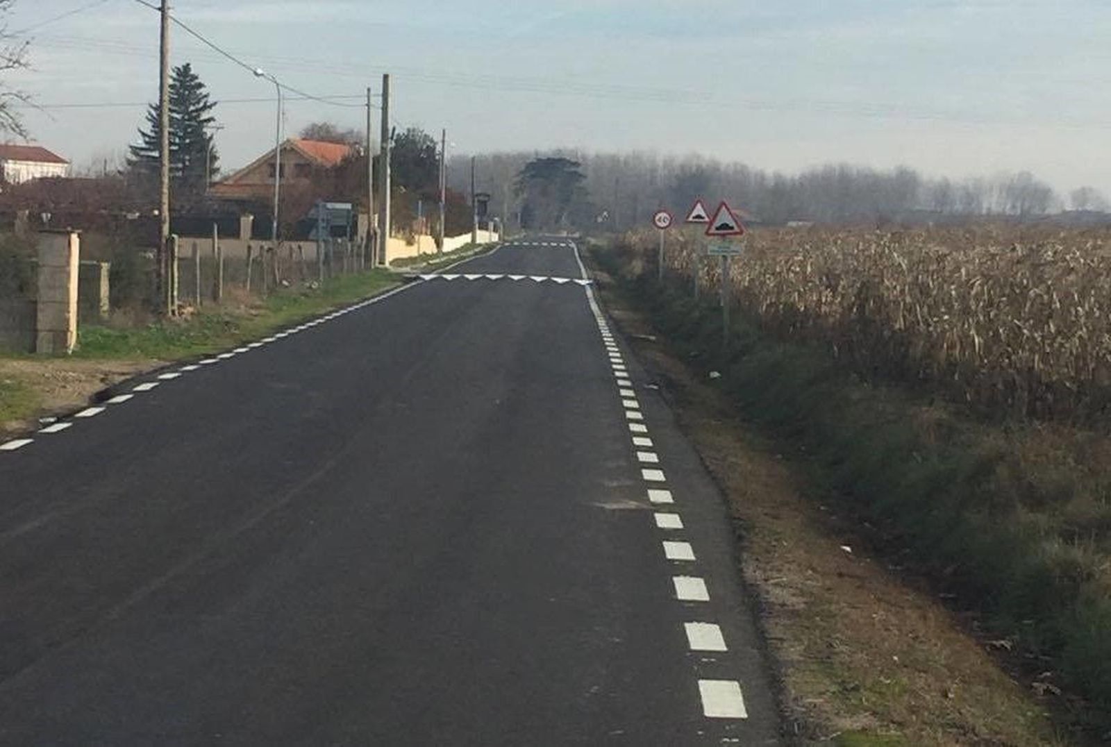 Finalizan los trabajos en la carretera de Gudino. ARCHIVO