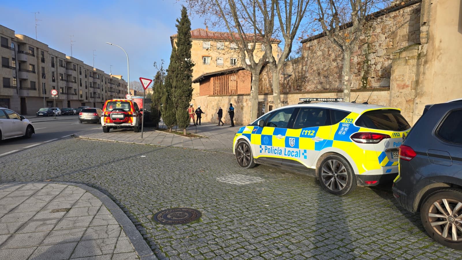 Así ha sido el desprendimiento de la muralla antigua de Salamanca