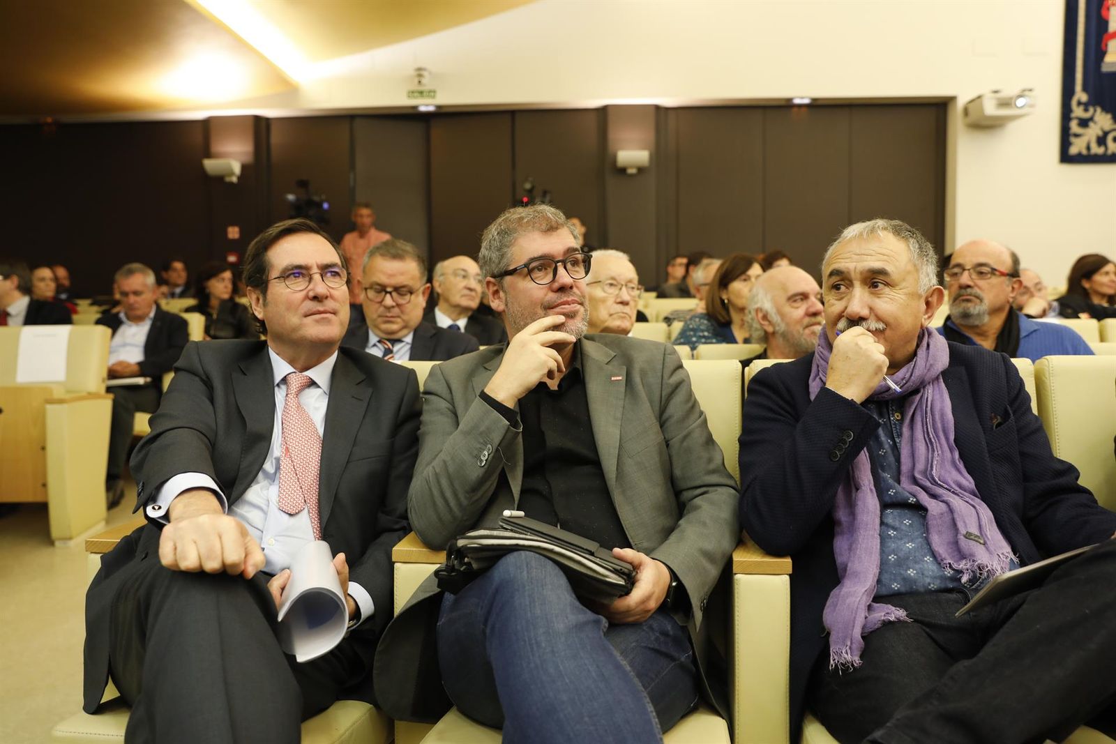 Garamendi, Sordo y Álvarez. FOTO: EP