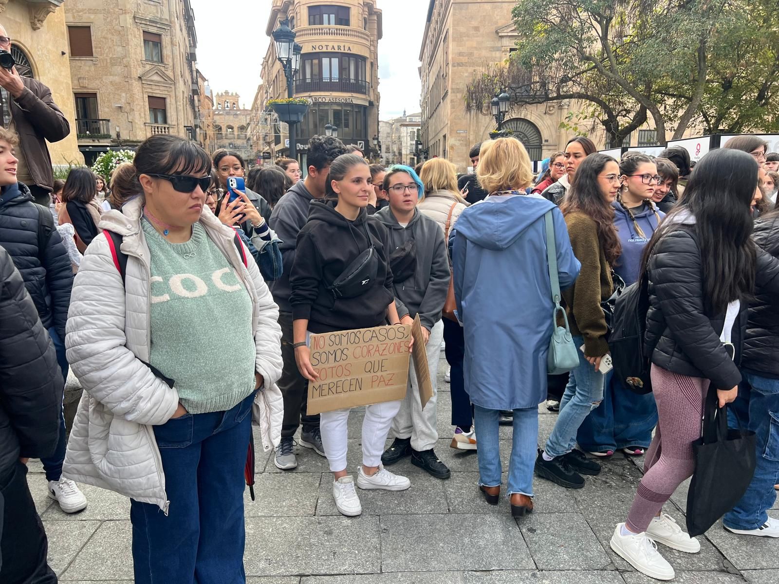 El Sindicato de Estudiantes de Salamanca reune a más de cien personas para poner "freno" al acoso escolar