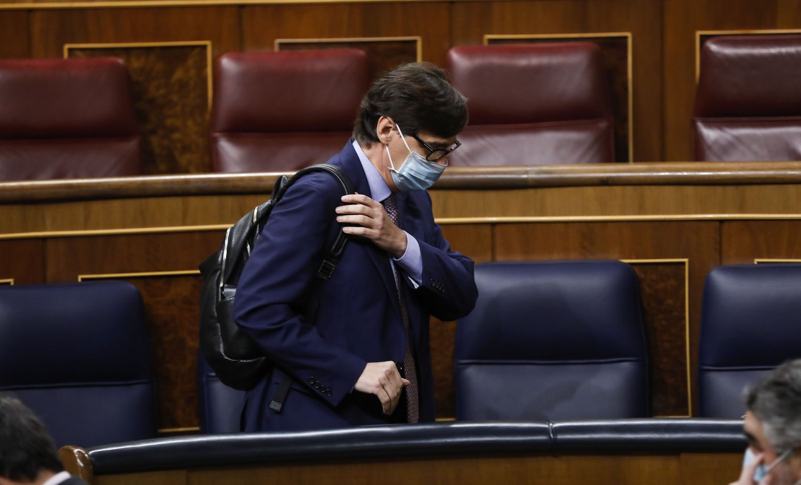 El ministro de Sanidad, Salvador Illa, durante una sesión plenaria en el Congreso de los Diputados, en Madrid, (España), a 15 de octubre de 2020.