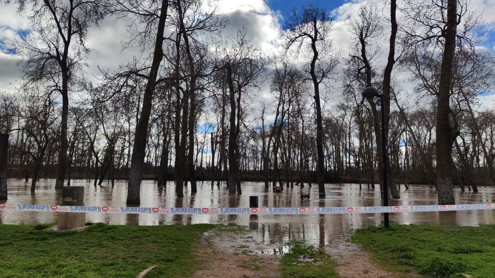 Estado del río Duero a su paso por la capital el pasado 17 de febrero
