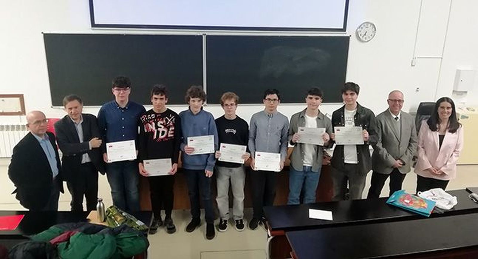 Entrega de premios de la fase local de la XXXVI Olimpiada de Física