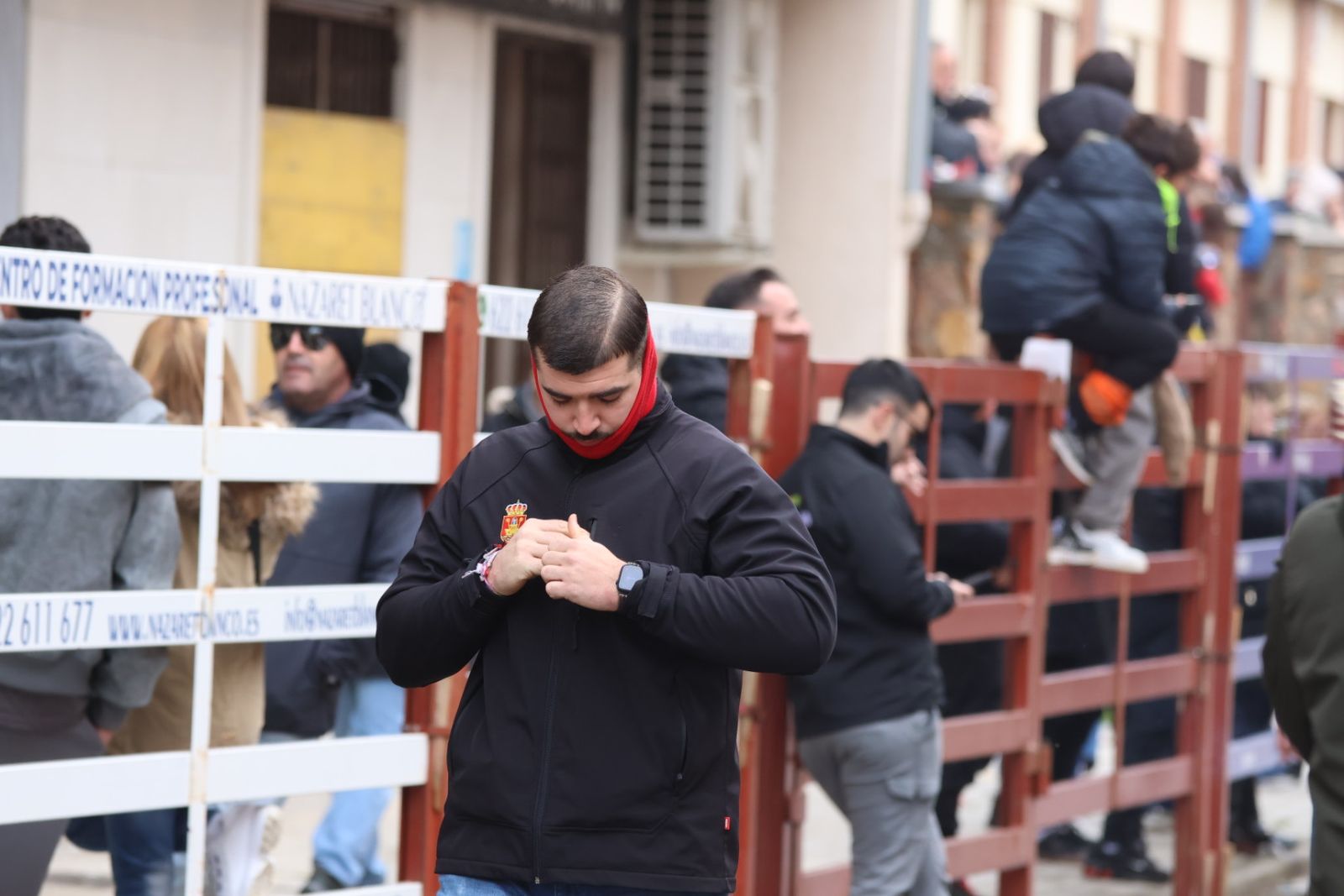 Ambiente en el encierro a caballo de Ciudad Rodrigo