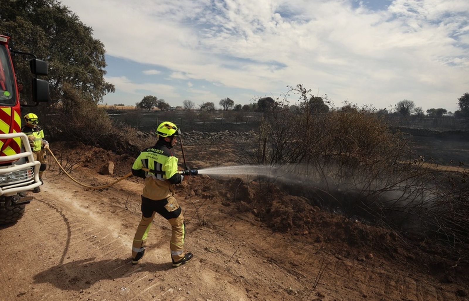 Así ha sido la actución de los Servicios de Extinción para sofocar el incendio en Castillejo de Martín Viejo