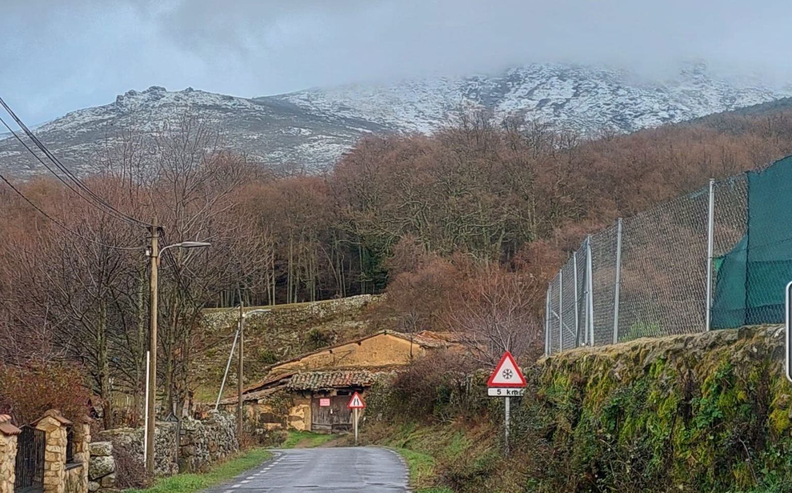 Nieve en Candelario Foto de archivo