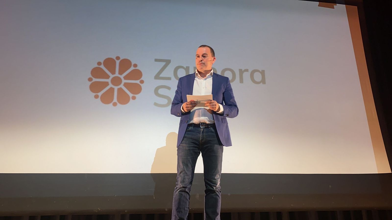 Francisco Requejo en el momento de la presentación de Zamora Sí