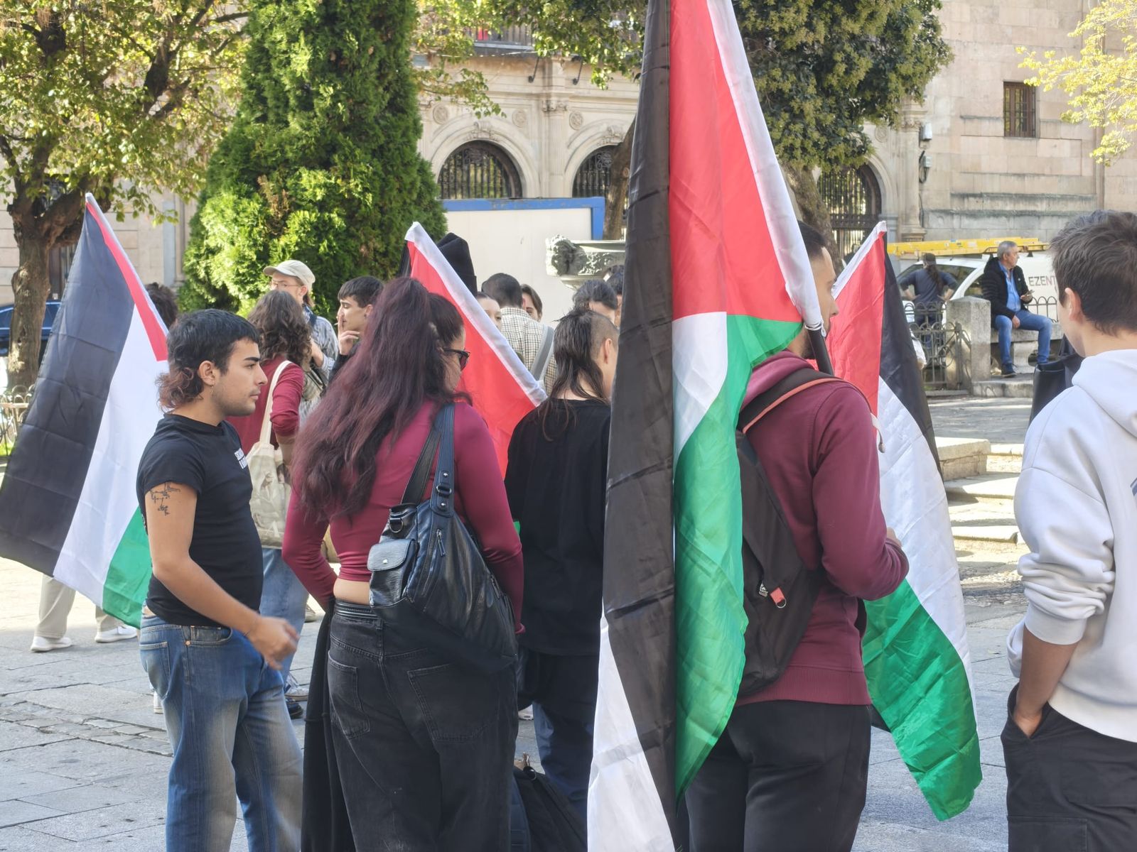 Los estudiantes de Salamanca recorren Salamanca alzando la voz por Palestina