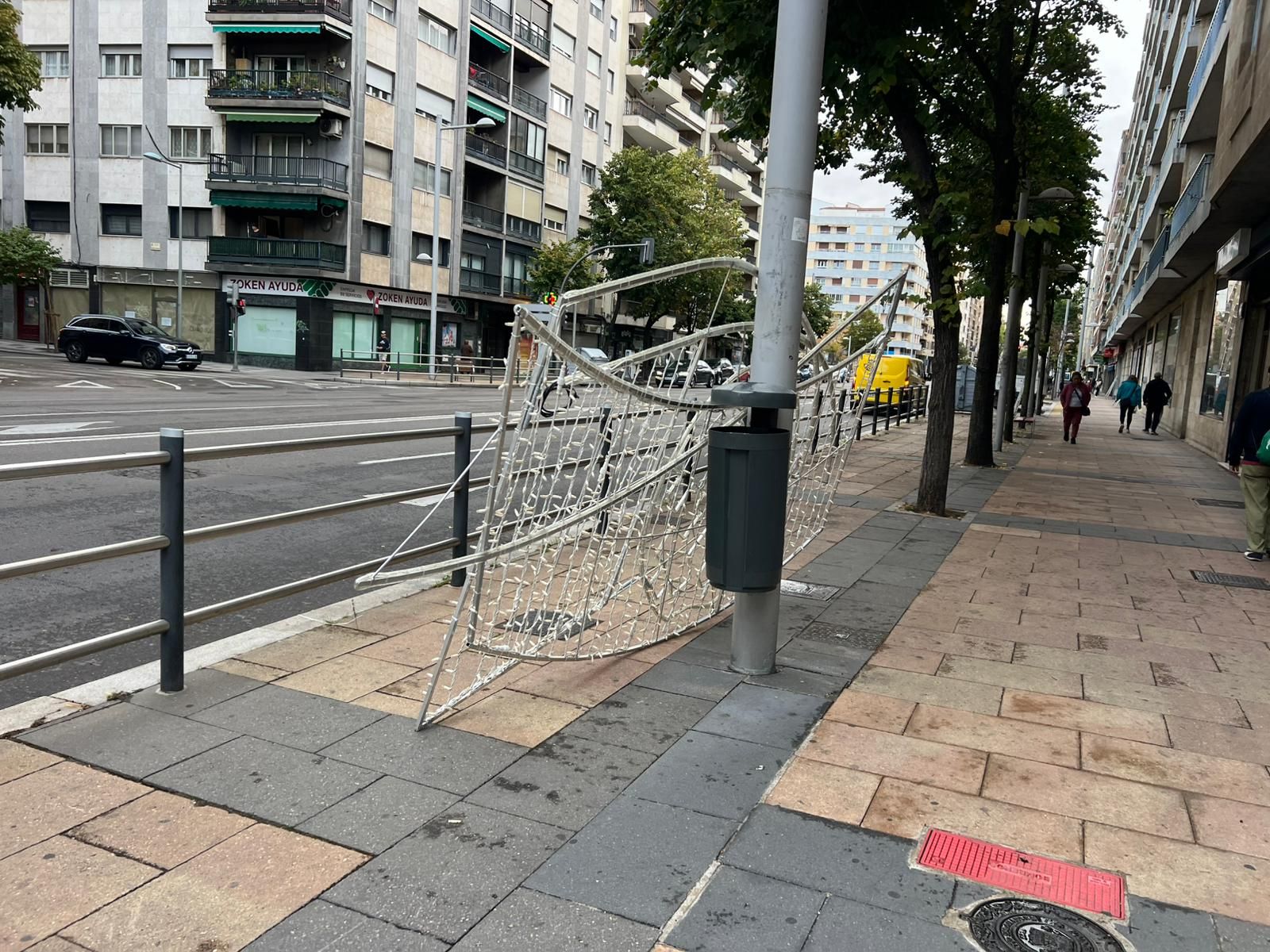 Instalación de las primeras luces de Navidad en Salamanca