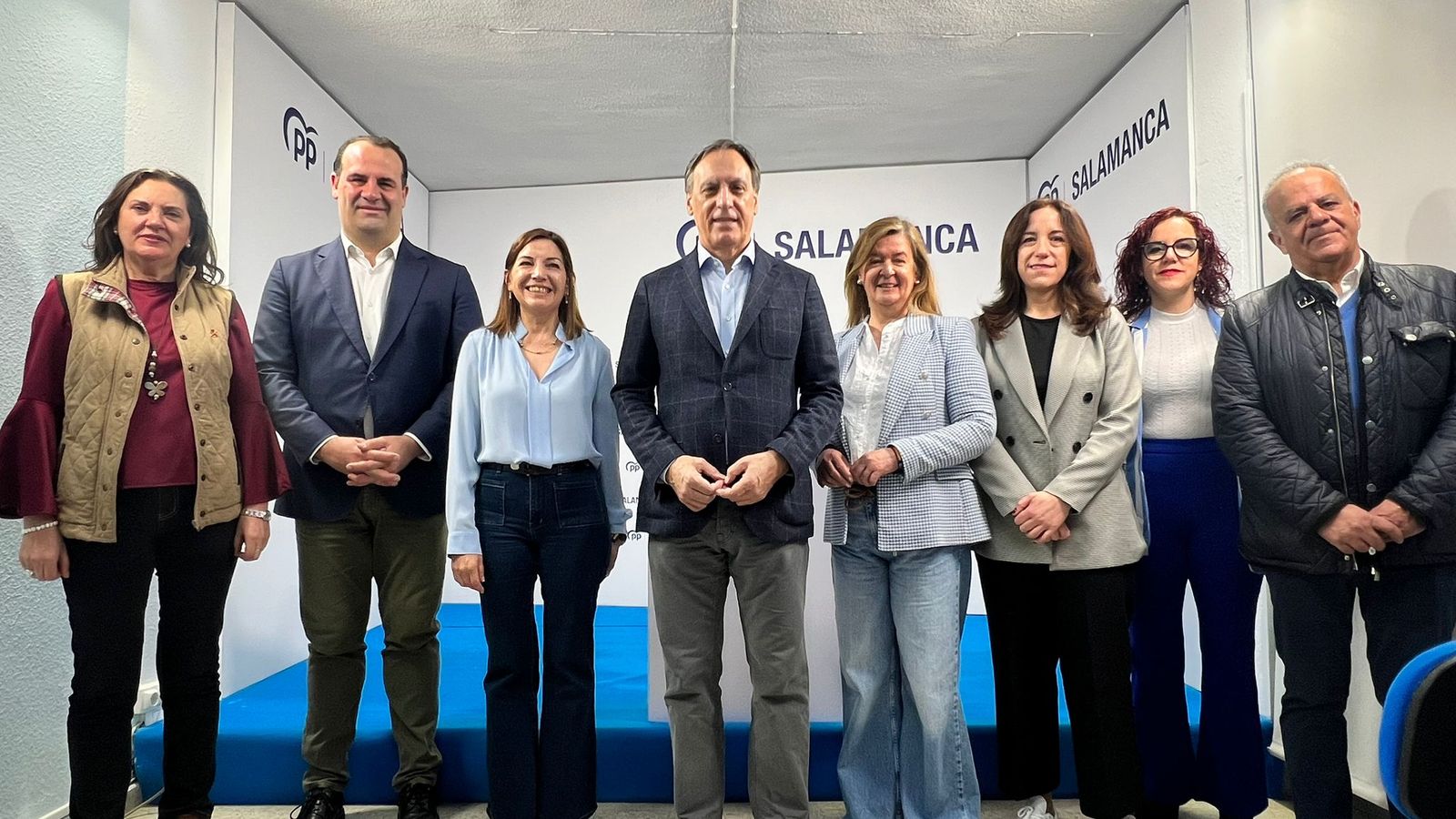 Miembros del Partido Popular de Salamanca en uno de los actos de cierre de la campaña electoral