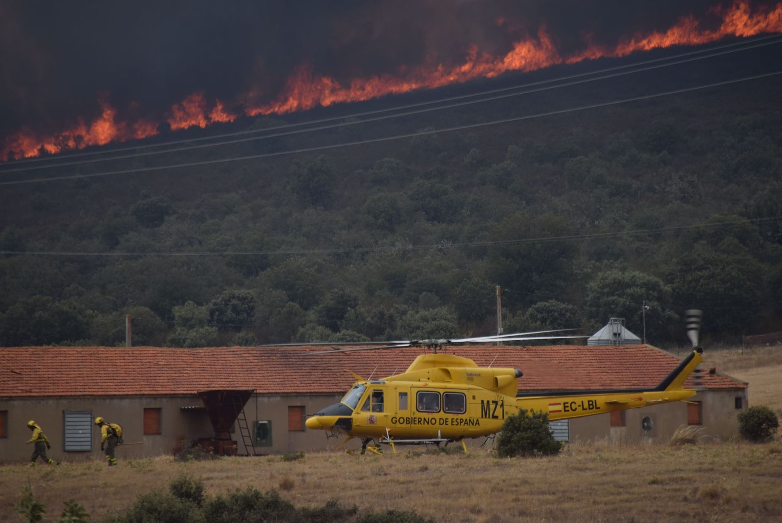 Las llamas avanzan imparables en el incendio de Losacio Foto David Barrueco. Archivo