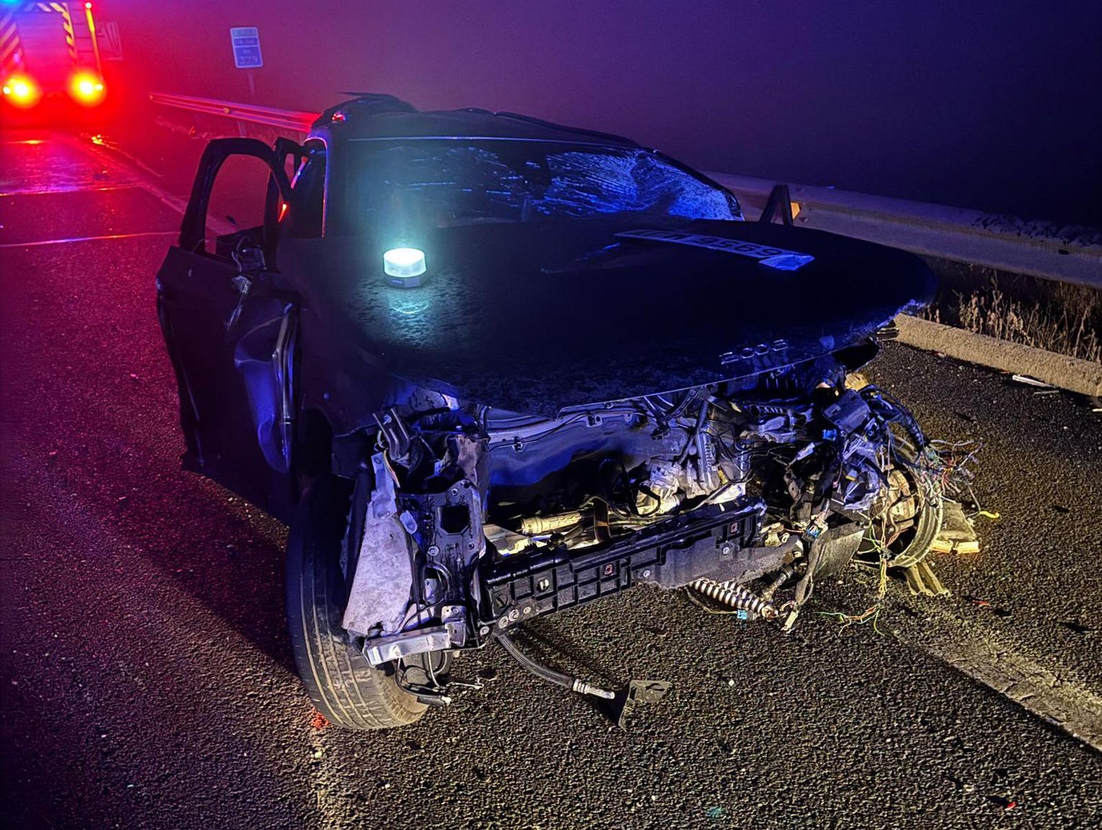 Vehículo en el que viajaba una pareja por la A-66 cuando un conductor ha ocupado su carril