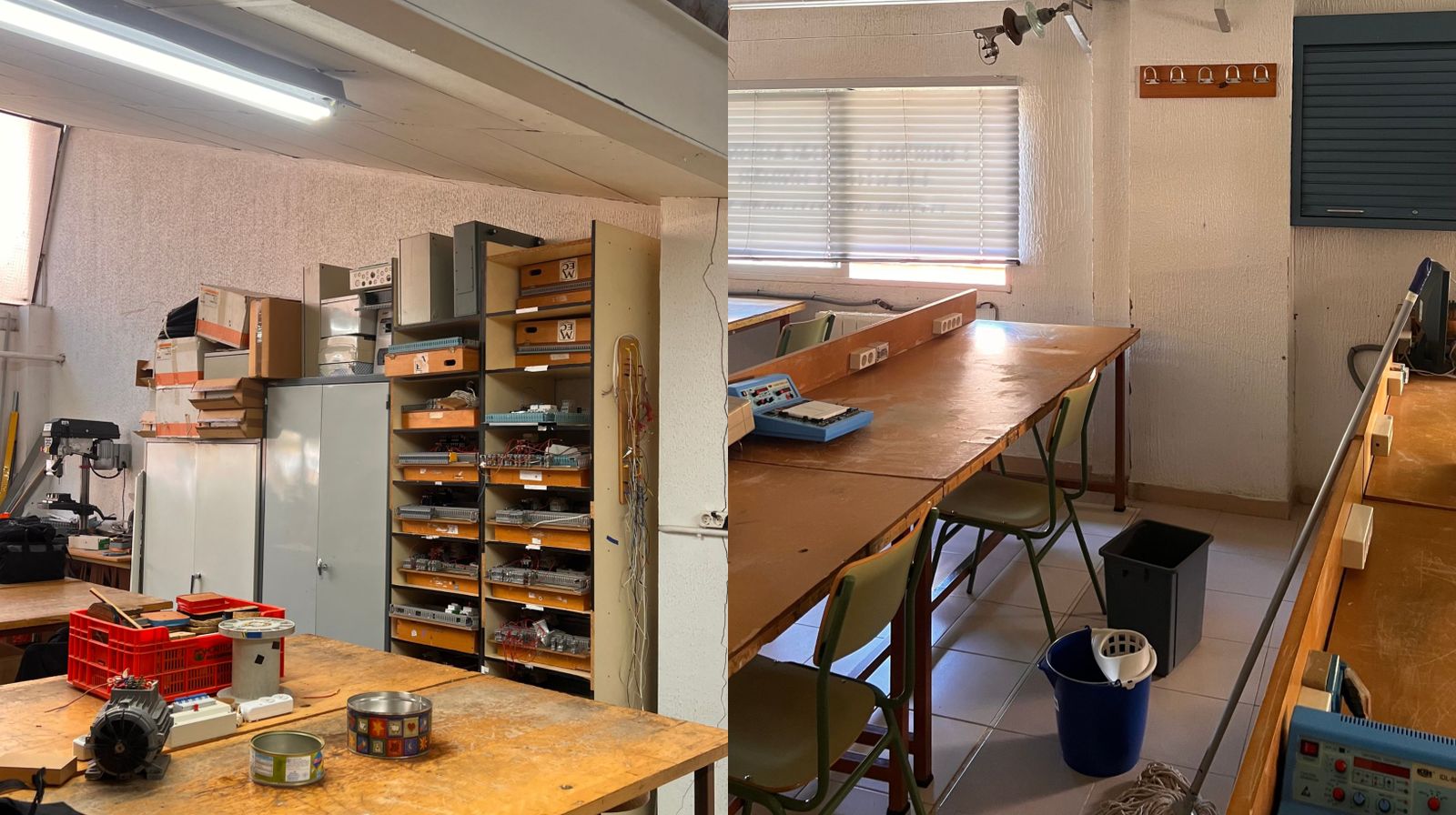 Imagen de las goteras en el centro