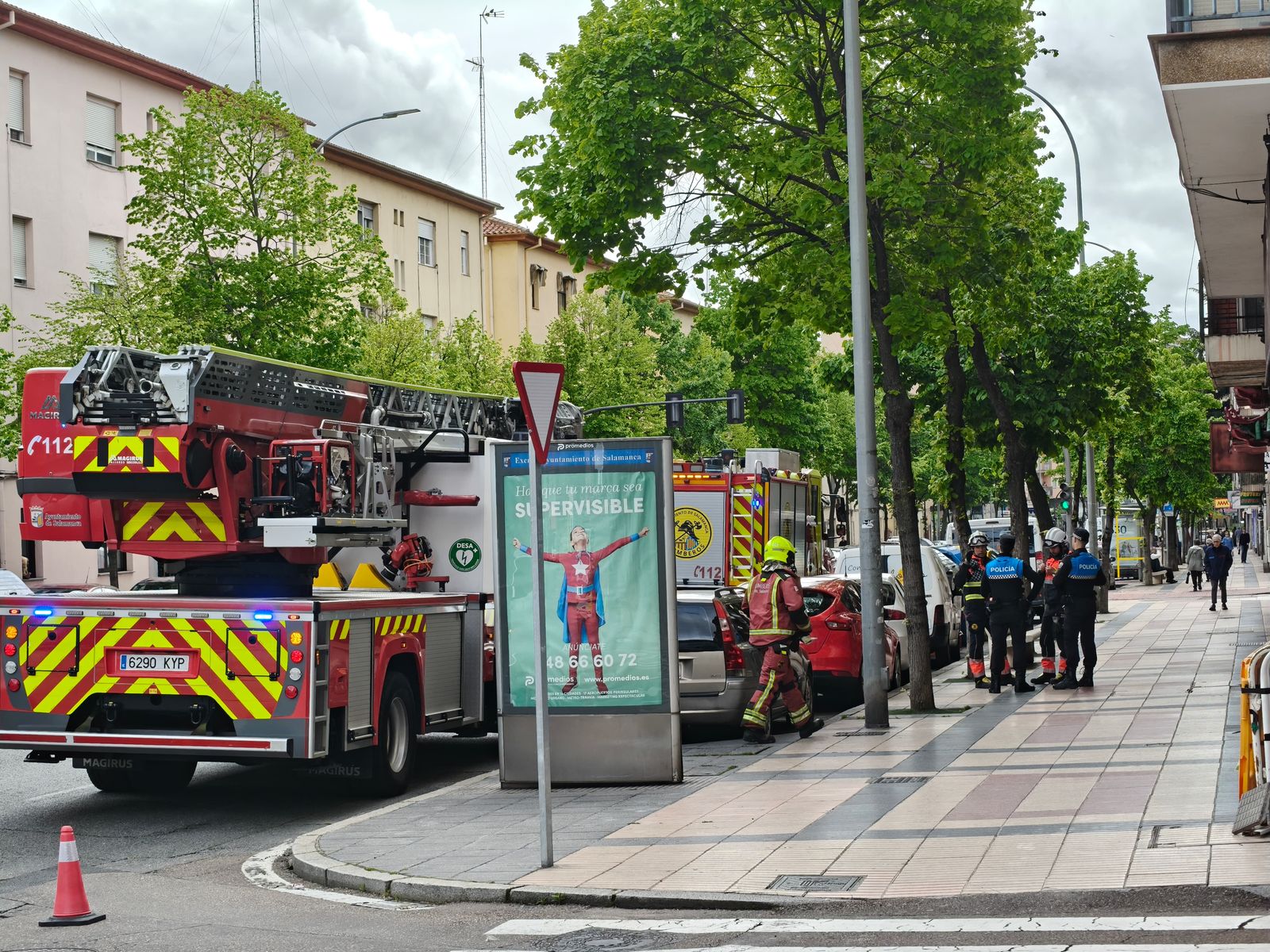 Incendio en el paseo de la Estación