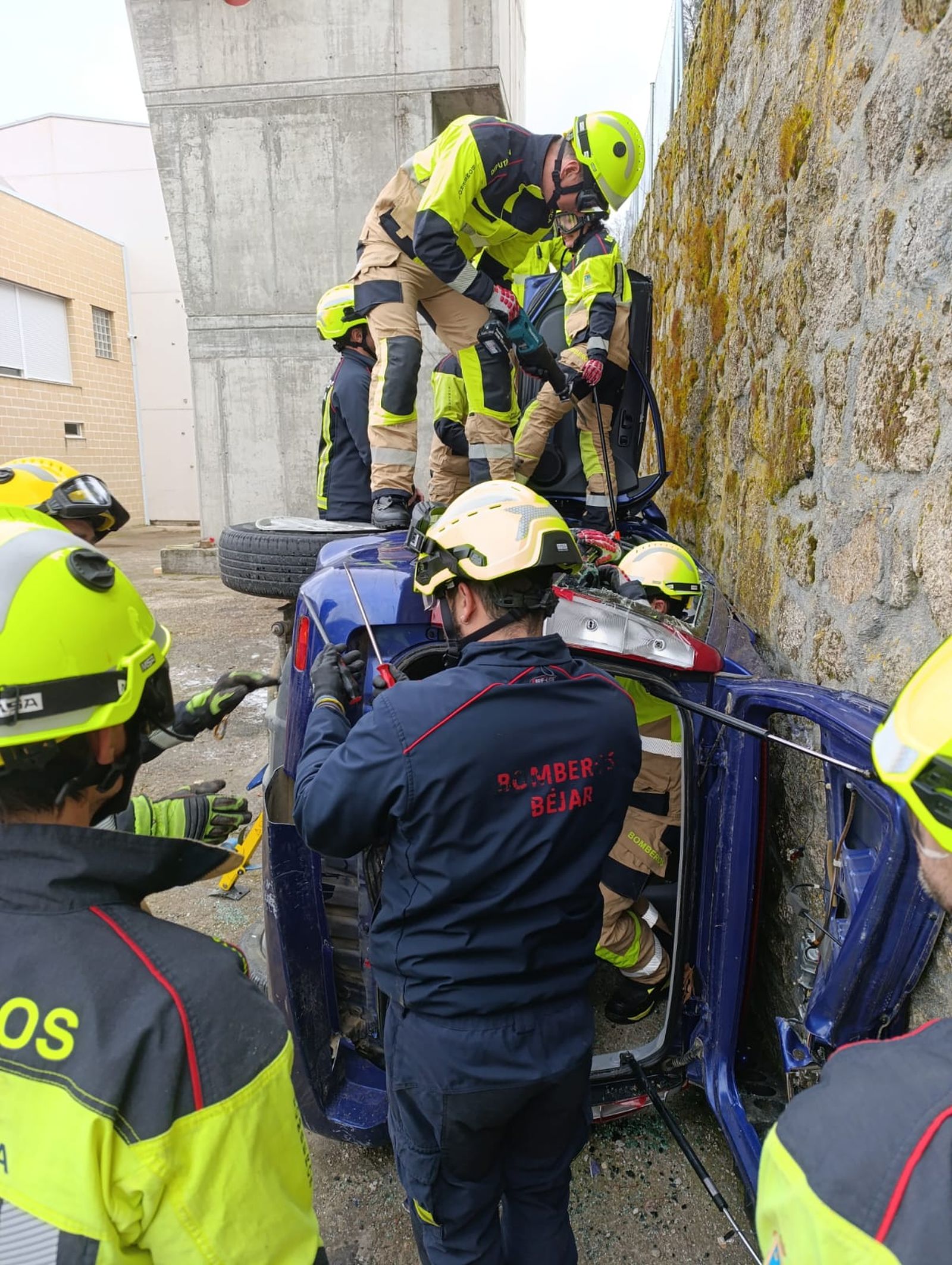 Formación de los bomberos de Béjar durante el mes de febrero Formación de los bomberos de Béjar durante el mes de febrero