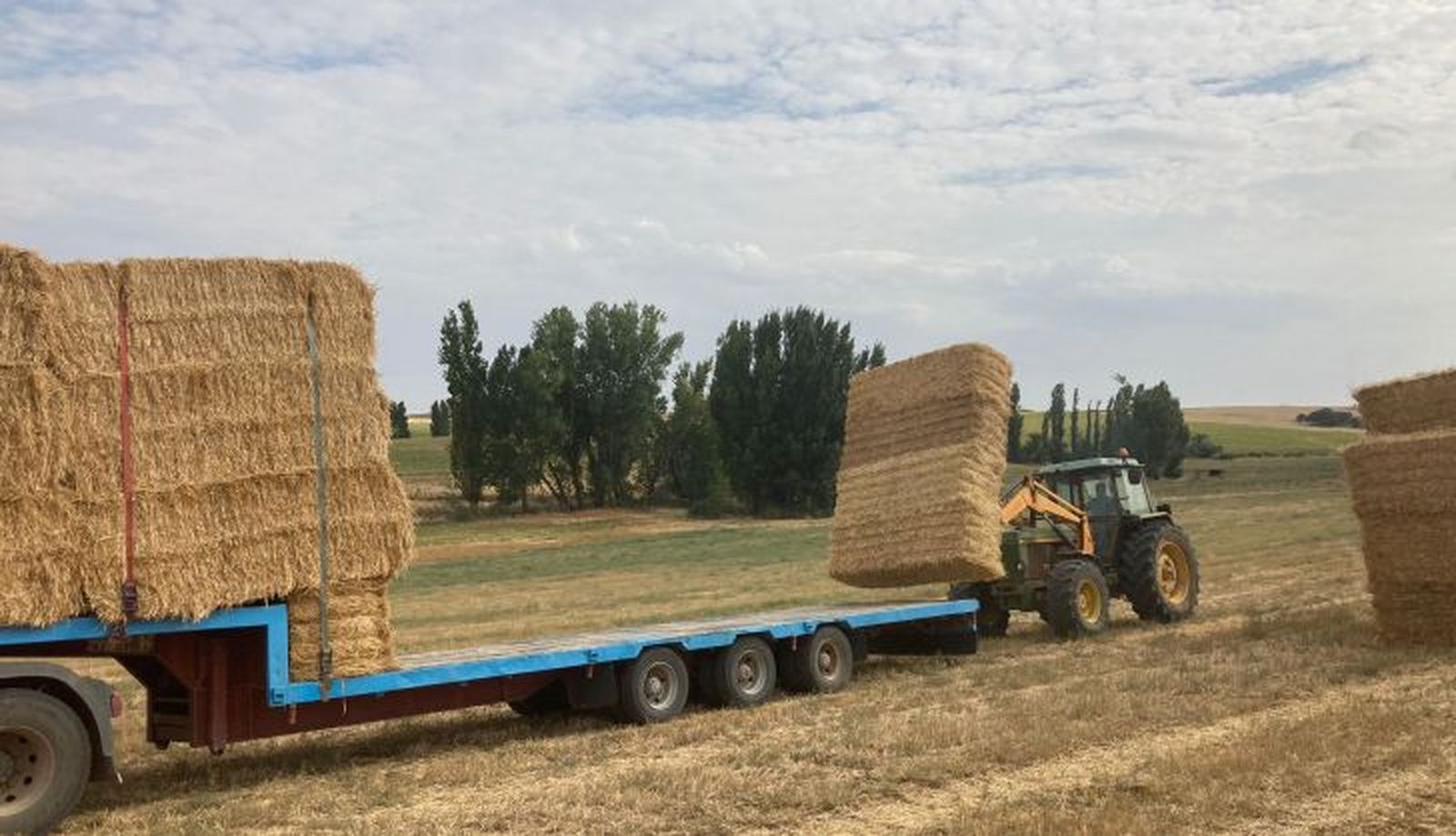 Camiones cargados de paja desde Fuentesaúco para ayudar a los afectados en el incendio de Ávila (5)