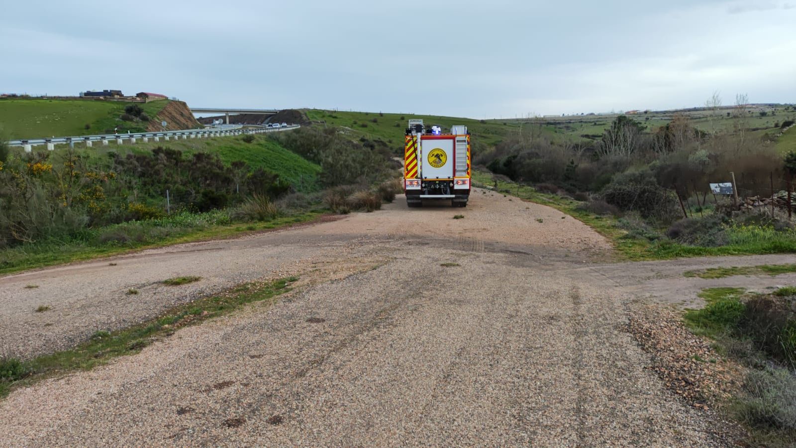 Dotación de Bomberos en un incendio en las inmediaciones del barrio de Buenos Aires