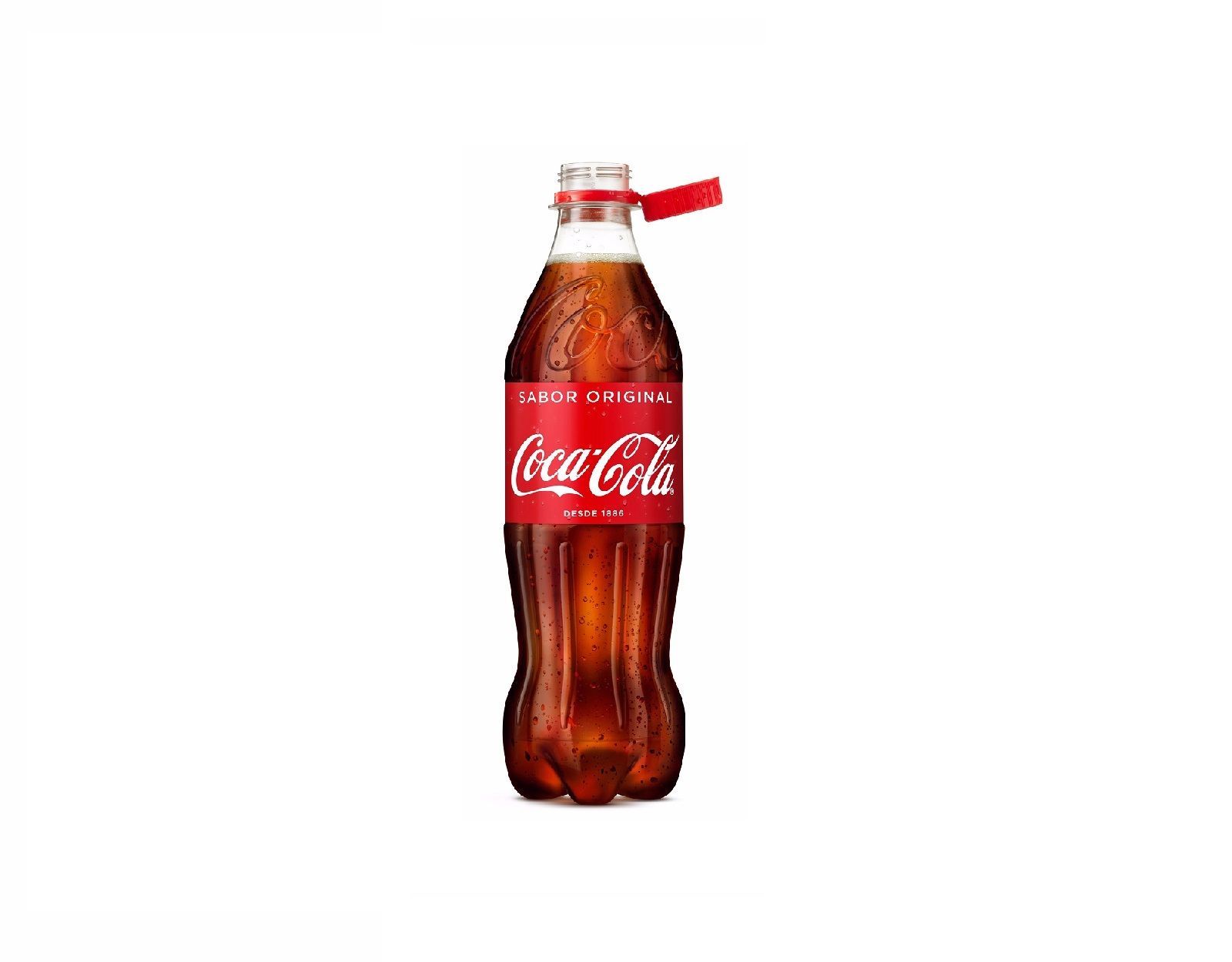Botella de Coca Cola con tapón integrado