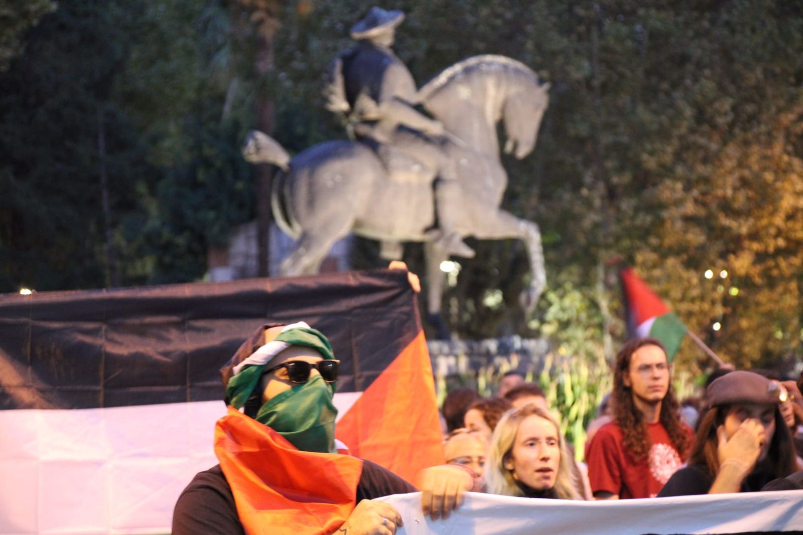 Medio millar de personas se manifiestan en Salamanca en apoyo a Palestina y la flotilla