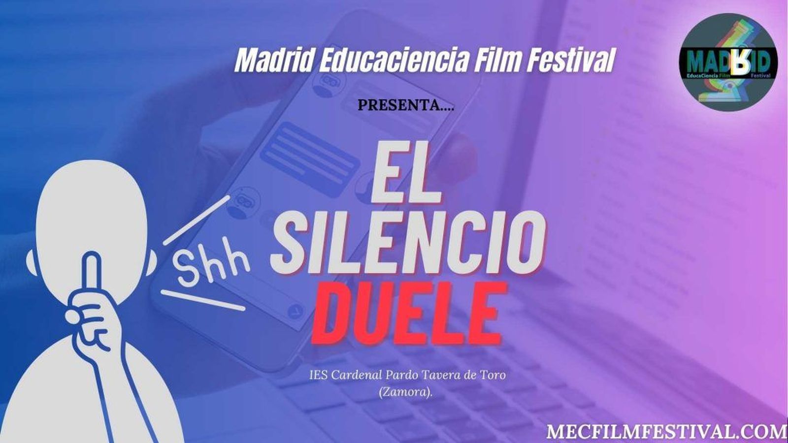 Cartel del corto 'El silencio duele',