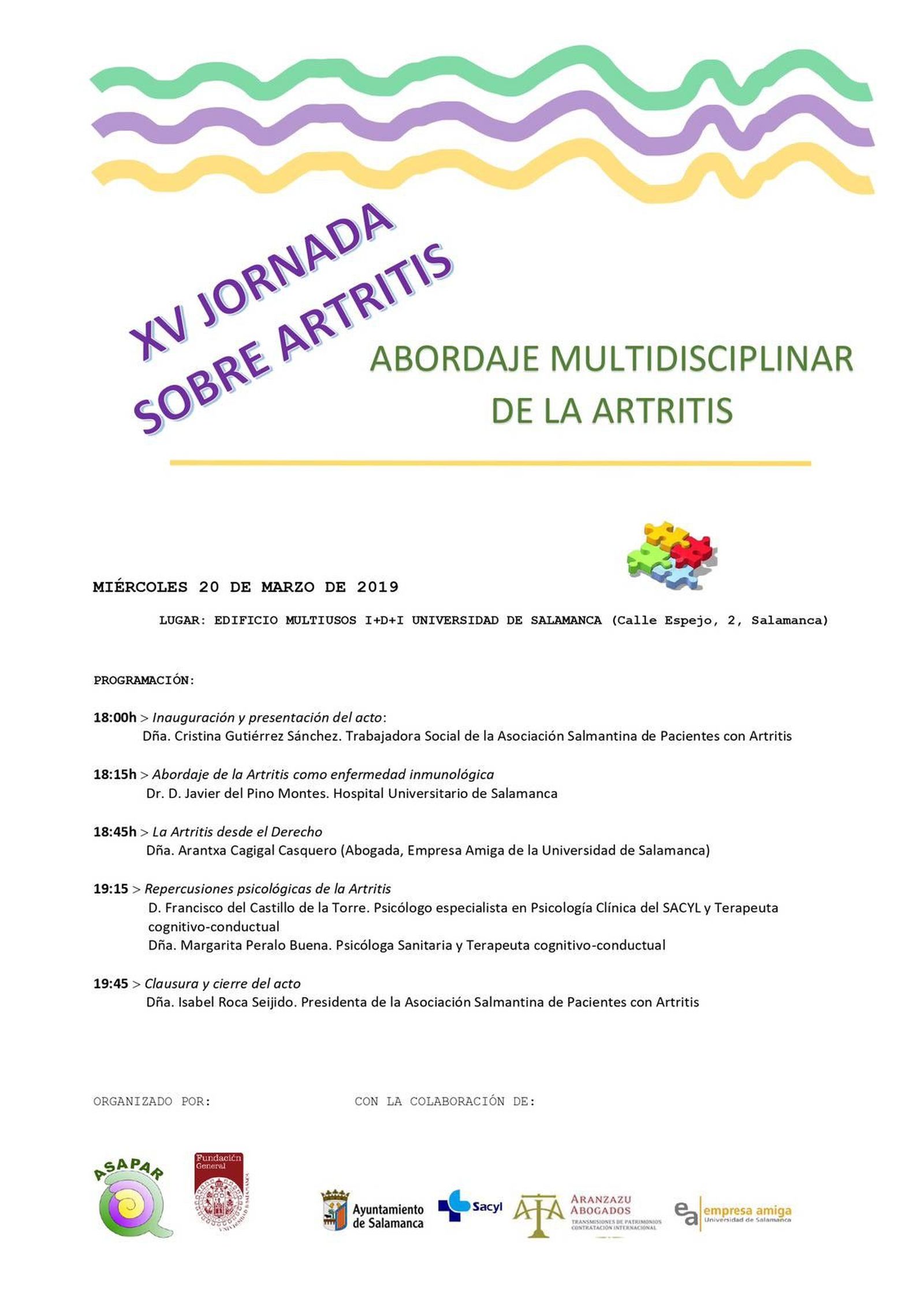 Cartel jornadas reuma 2019