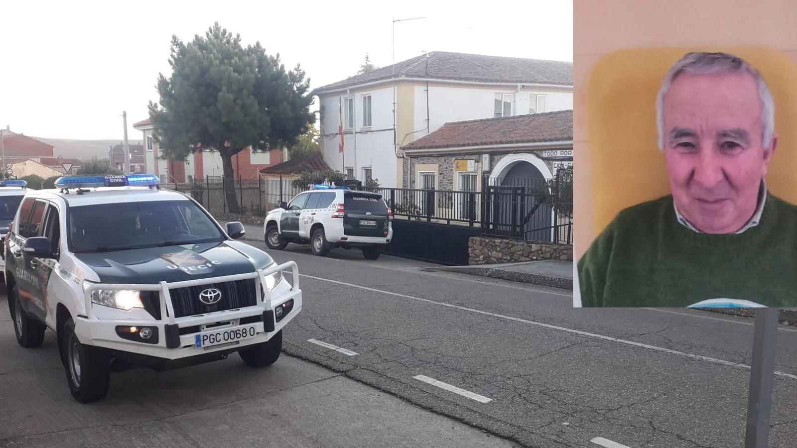 Imagen del operativo y desaparecido