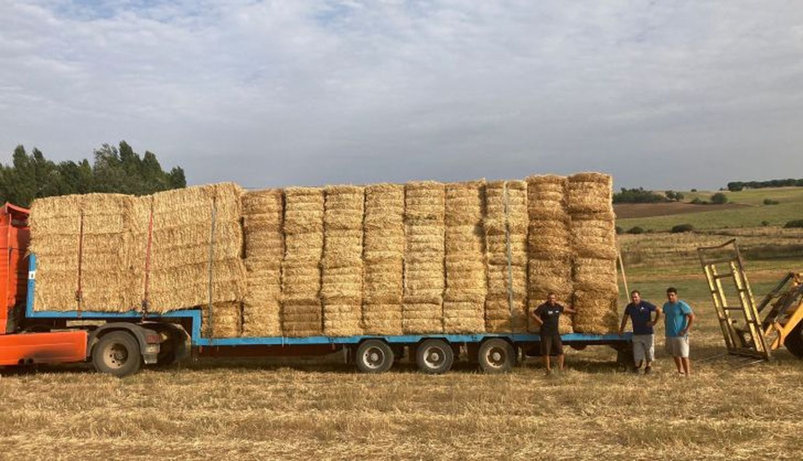 Camiones cargados de paja desde Fuentesaúco para ayudar a los afectados en el incendio de Ávila (4)