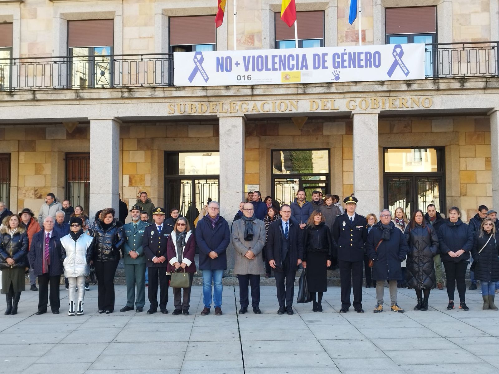 Un instante del minuto de silencio