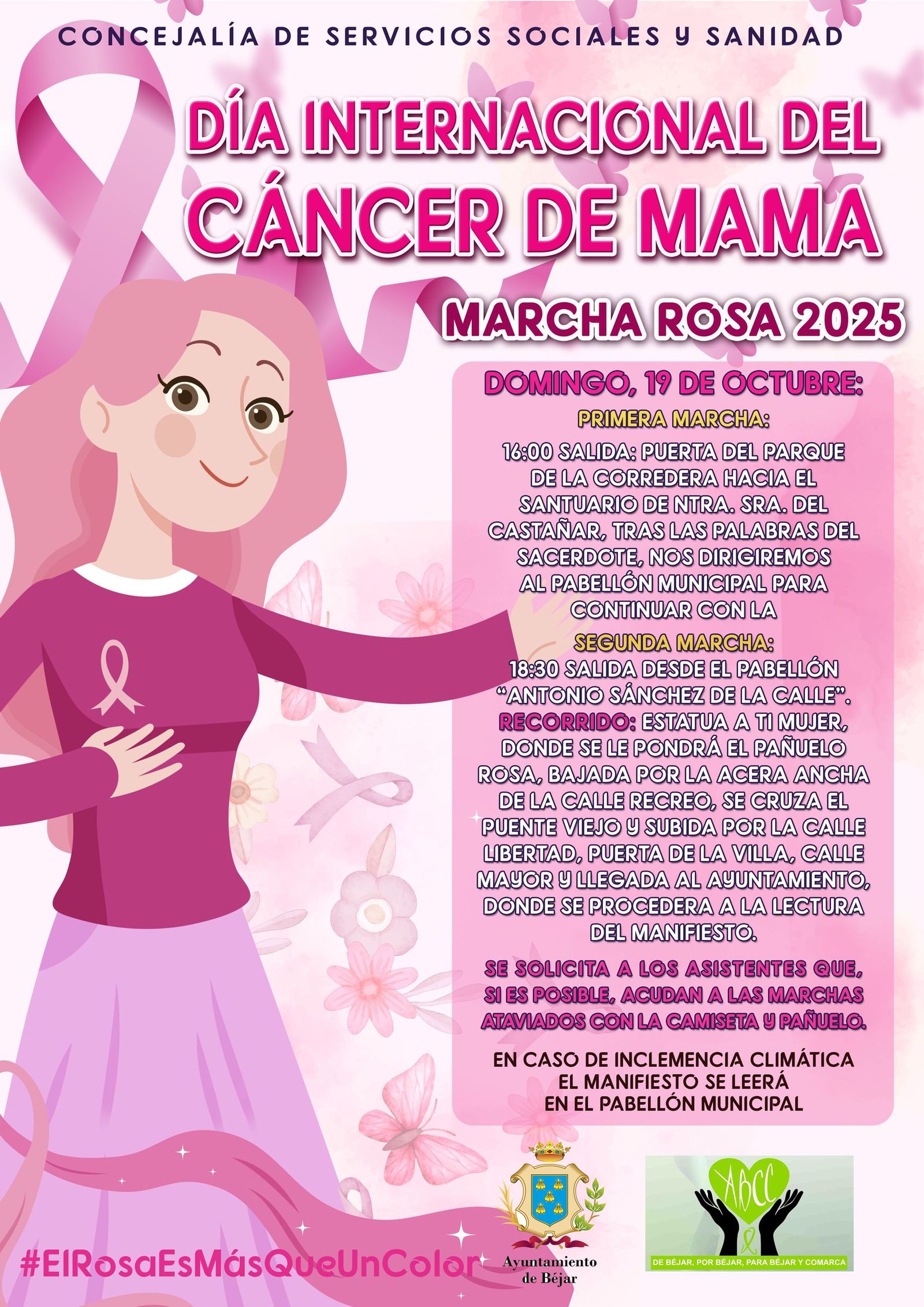 Programa Día del Cáncer de Mama en Béjar