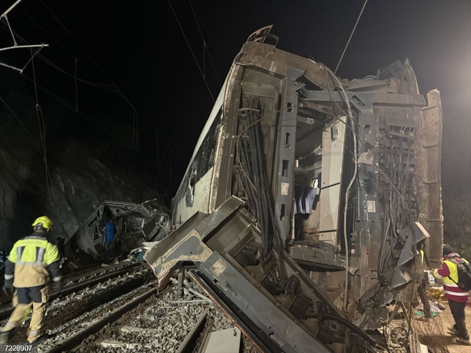 Accidente entre dos trenes descarrilados en Adamuz, Córdoba