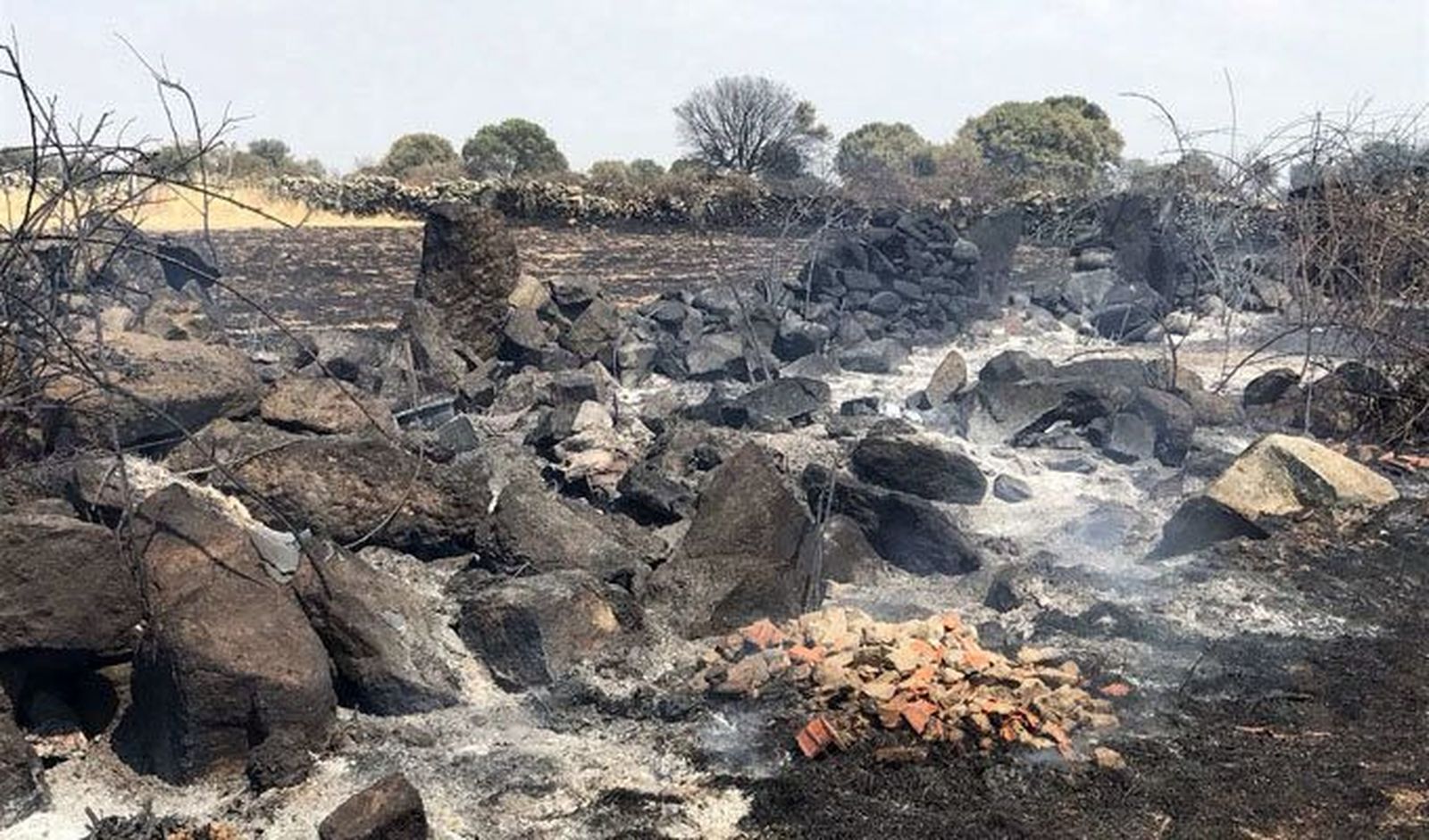 Dan por extinguido el incendio de Castromil tras carbonizar 40 hectáreas