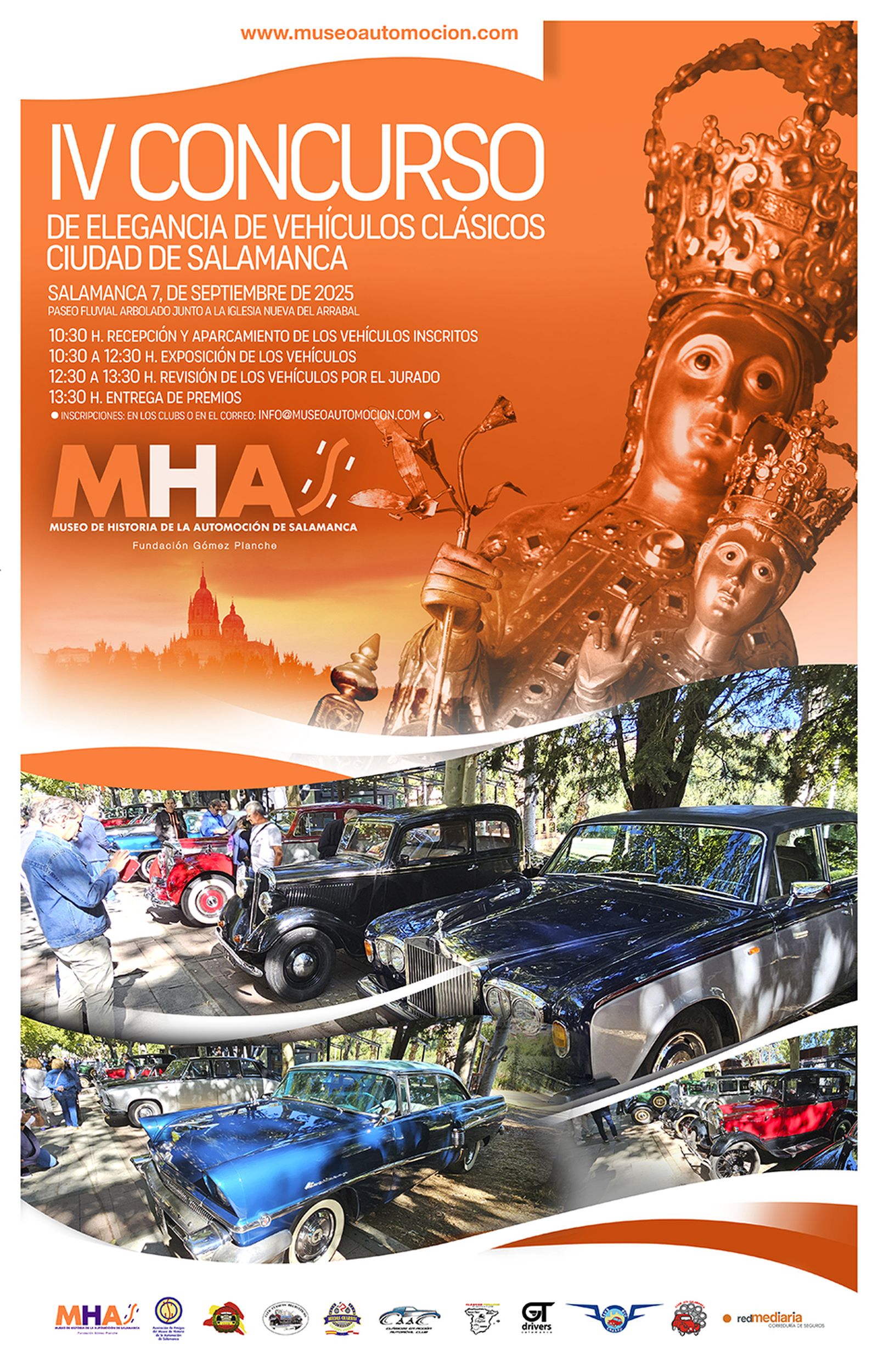 Cartel del IV Concurso de elegancia de vehículos clásicos Ciudad de Salamanca