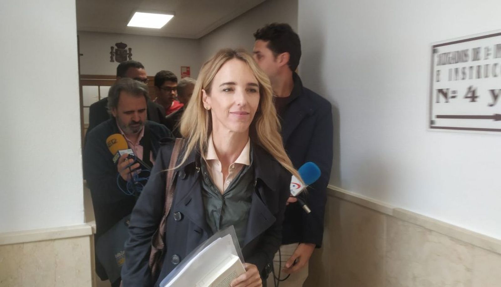 Cayetana Álvarez de Toledo a la salida del juicio en Zamora