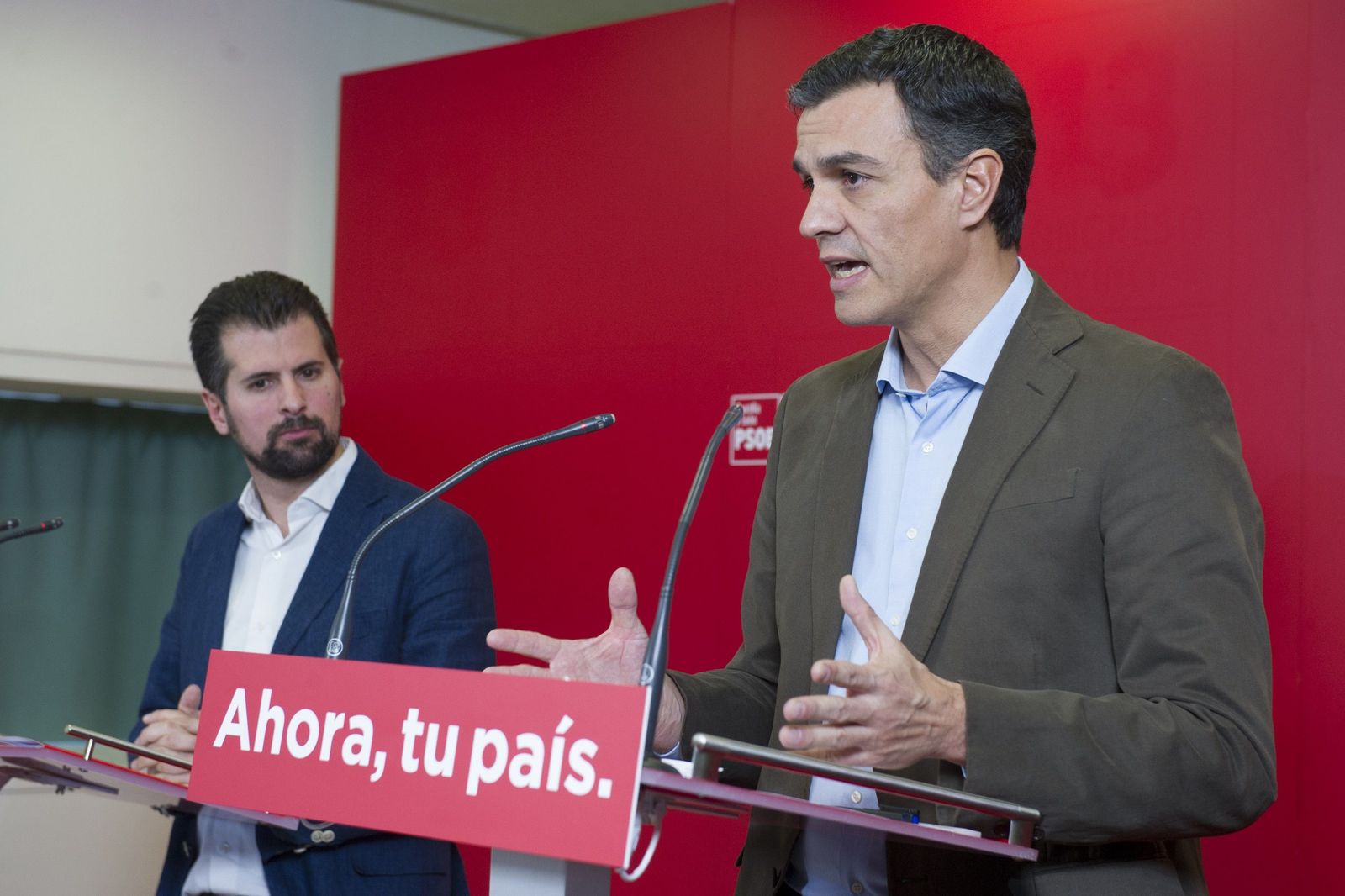 Pedro Sánchez y Luis Tudanca en Valladolid