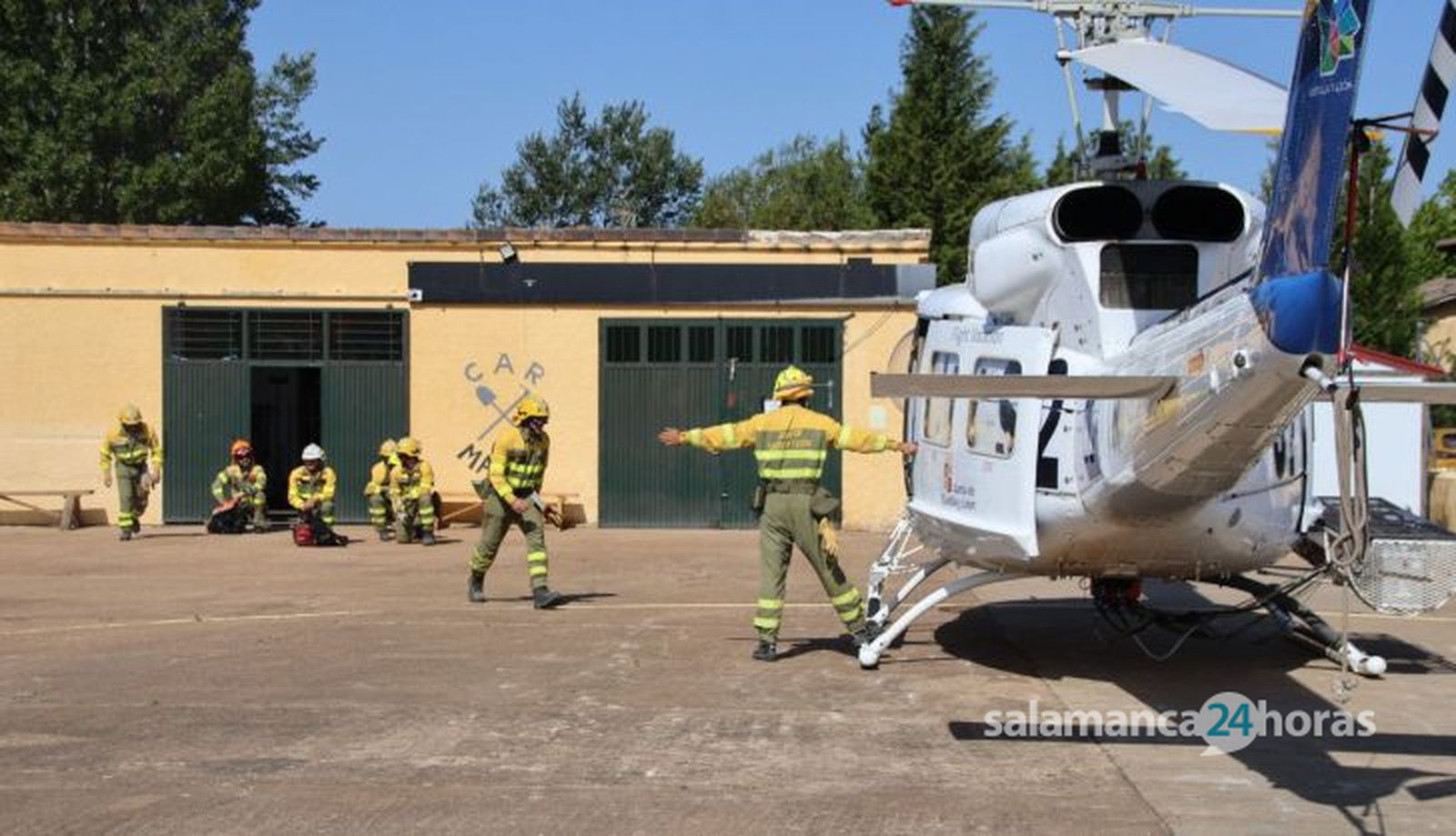 Incendios forestales, base helitransportada de El Maillo