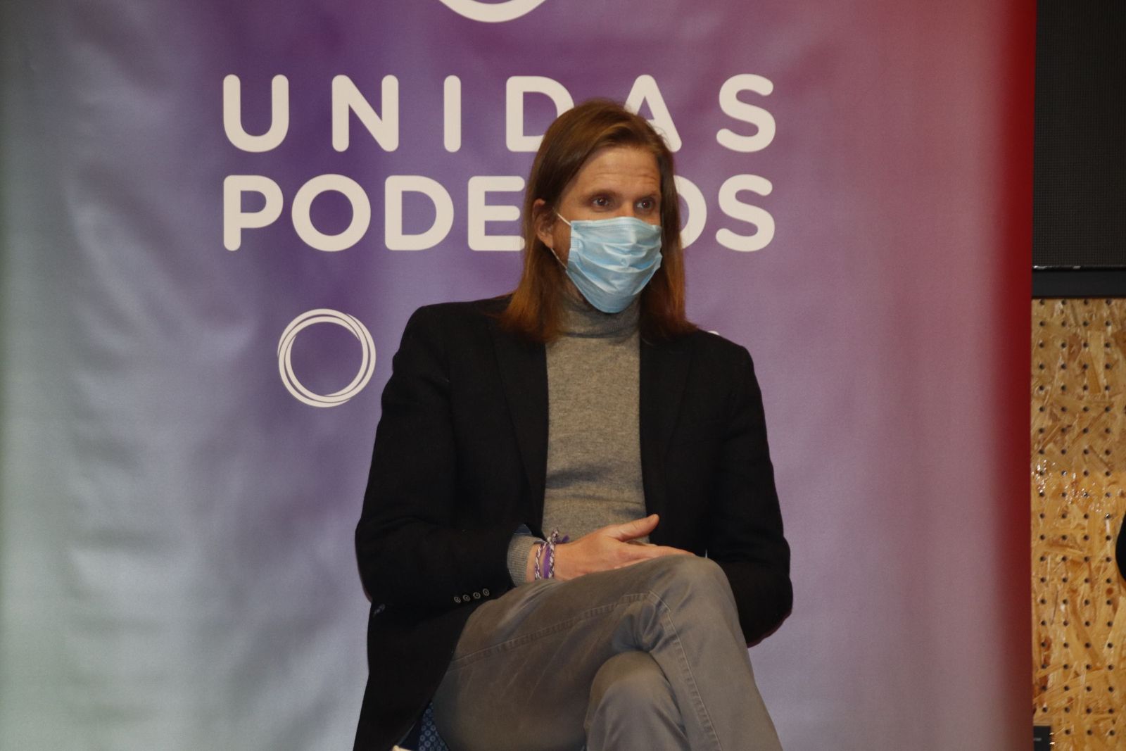 Pablo Fernández, en el acto electoral de Unidas Podemos de Salamanca